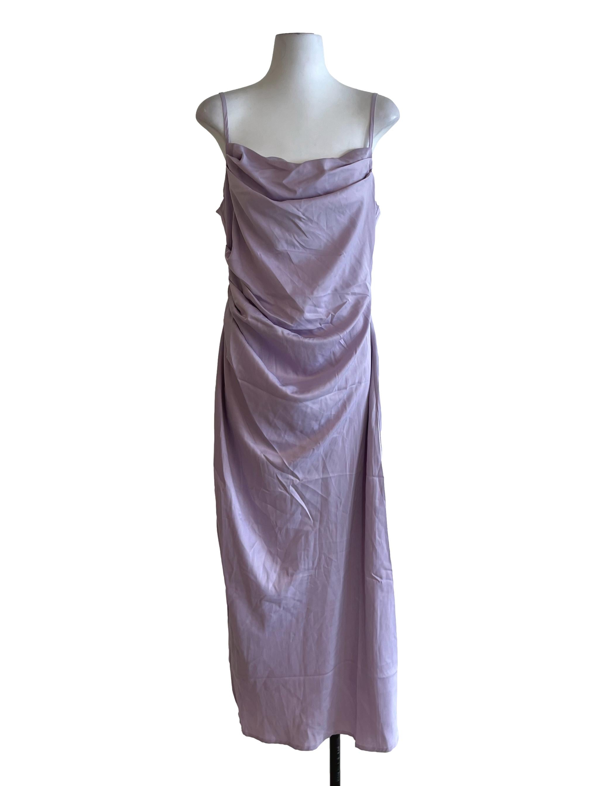 Lilac Purple Spaghetti Strap Sheath Dress