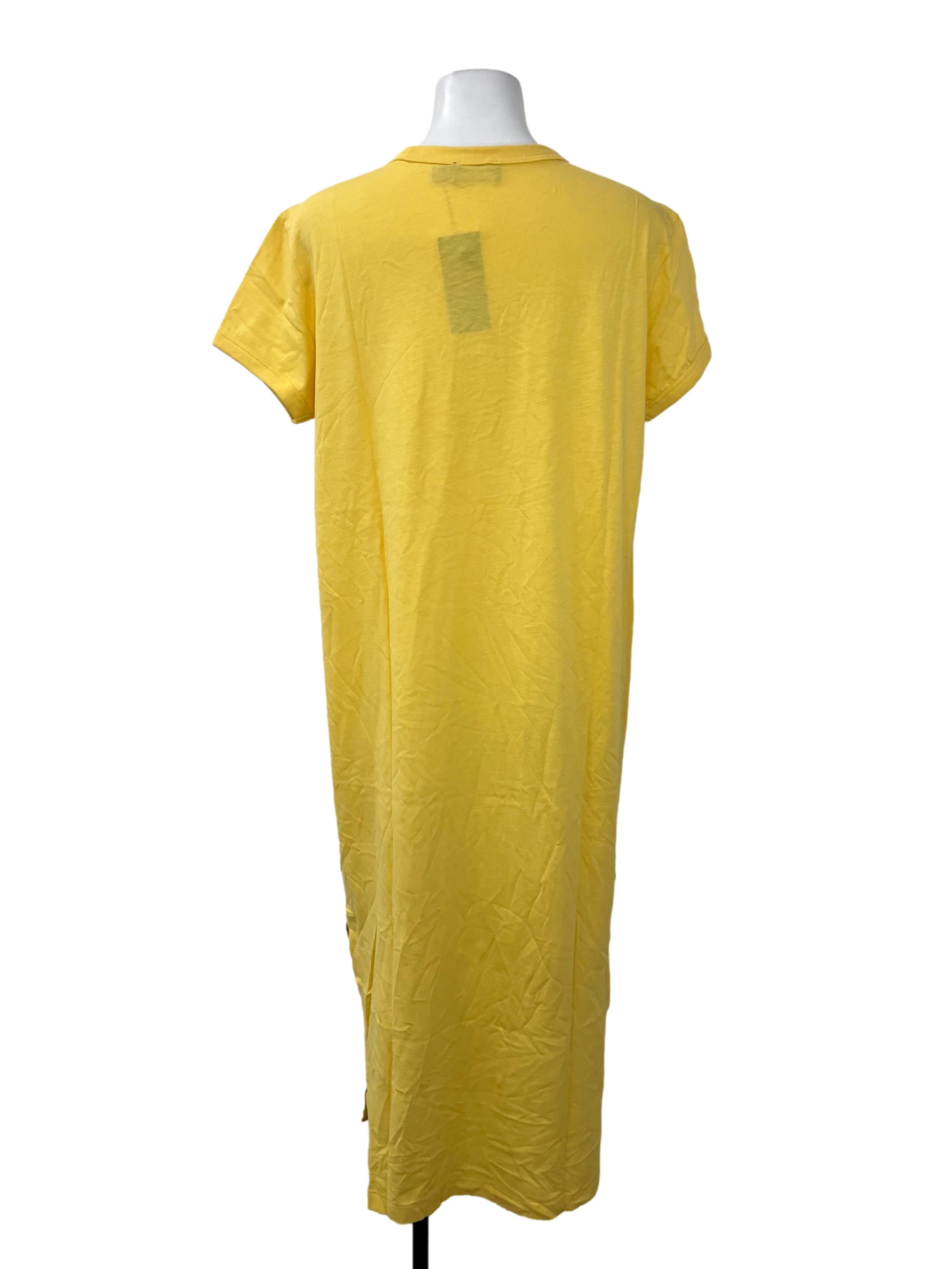 Yellow Pocket T-Shirt Dress