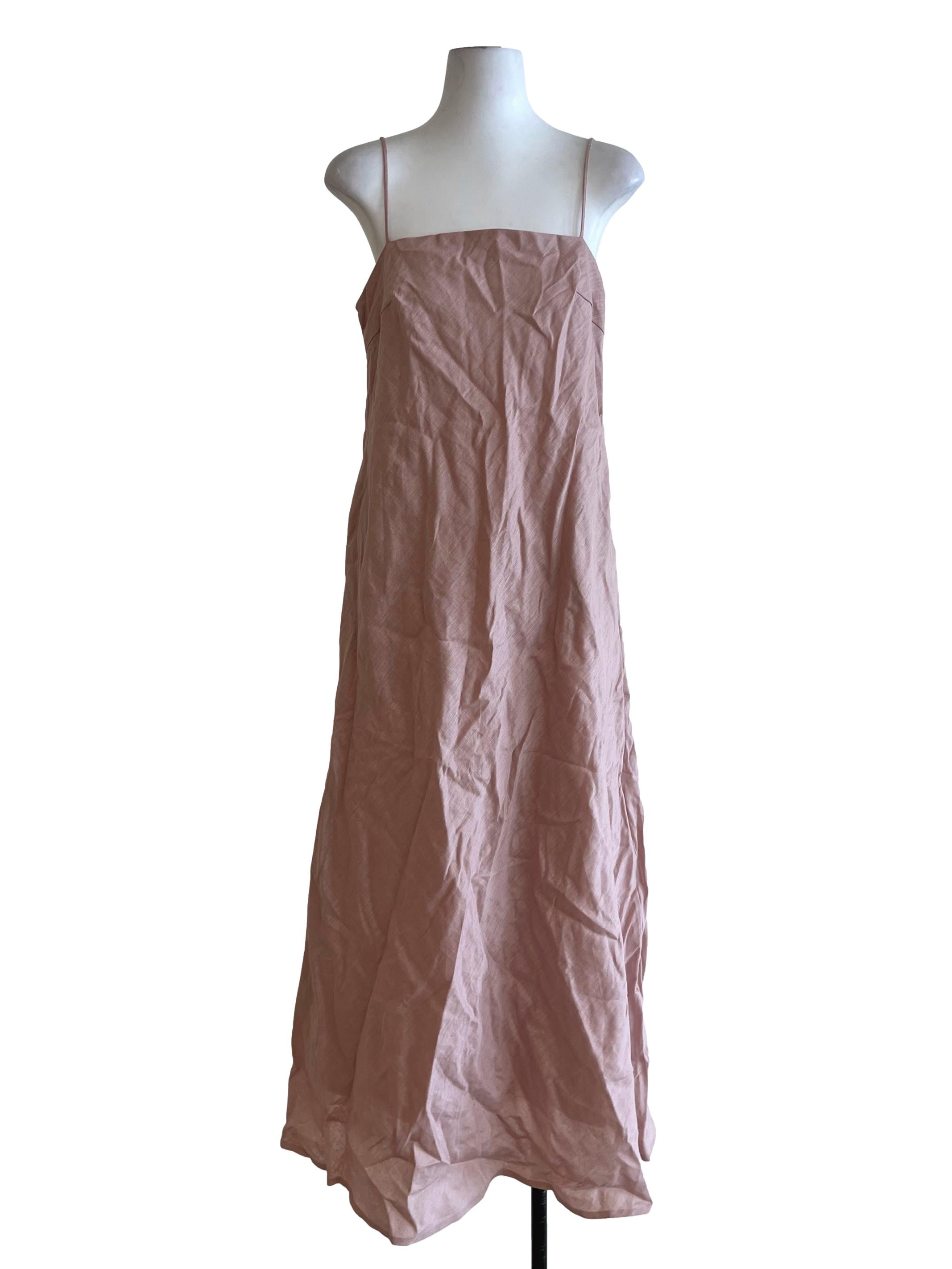 Blush Pink Spaghetti Strap Sheath Dress TEM