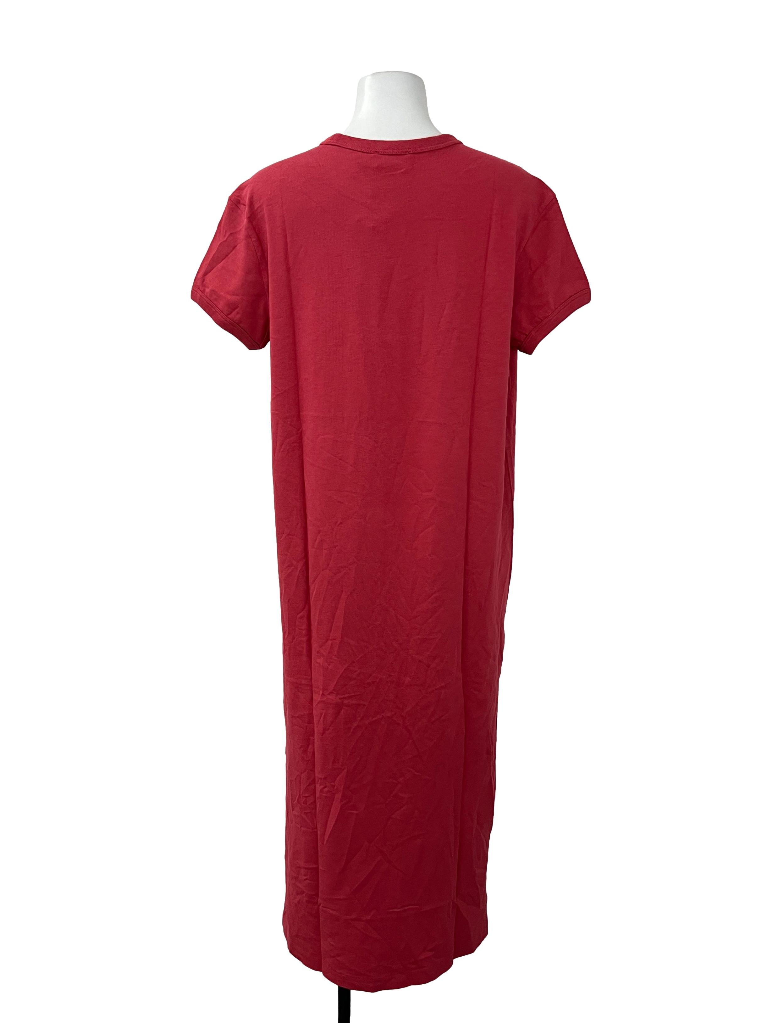 Salmon Pink Pocket T-Shirt Dress