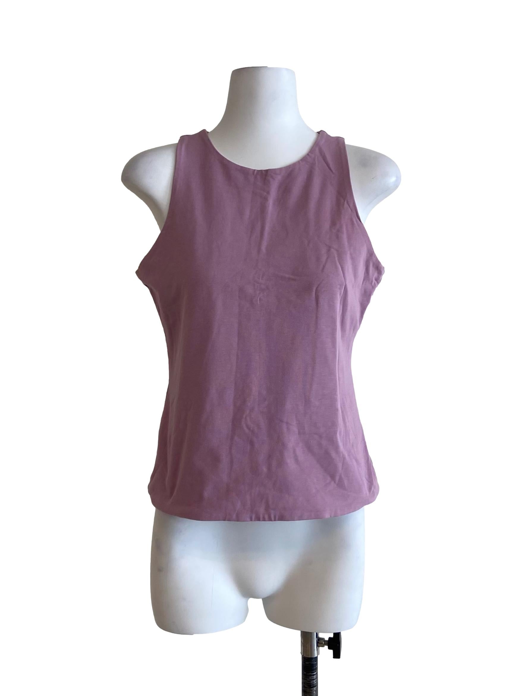 Lavender Purple Sleeveless Twill Top