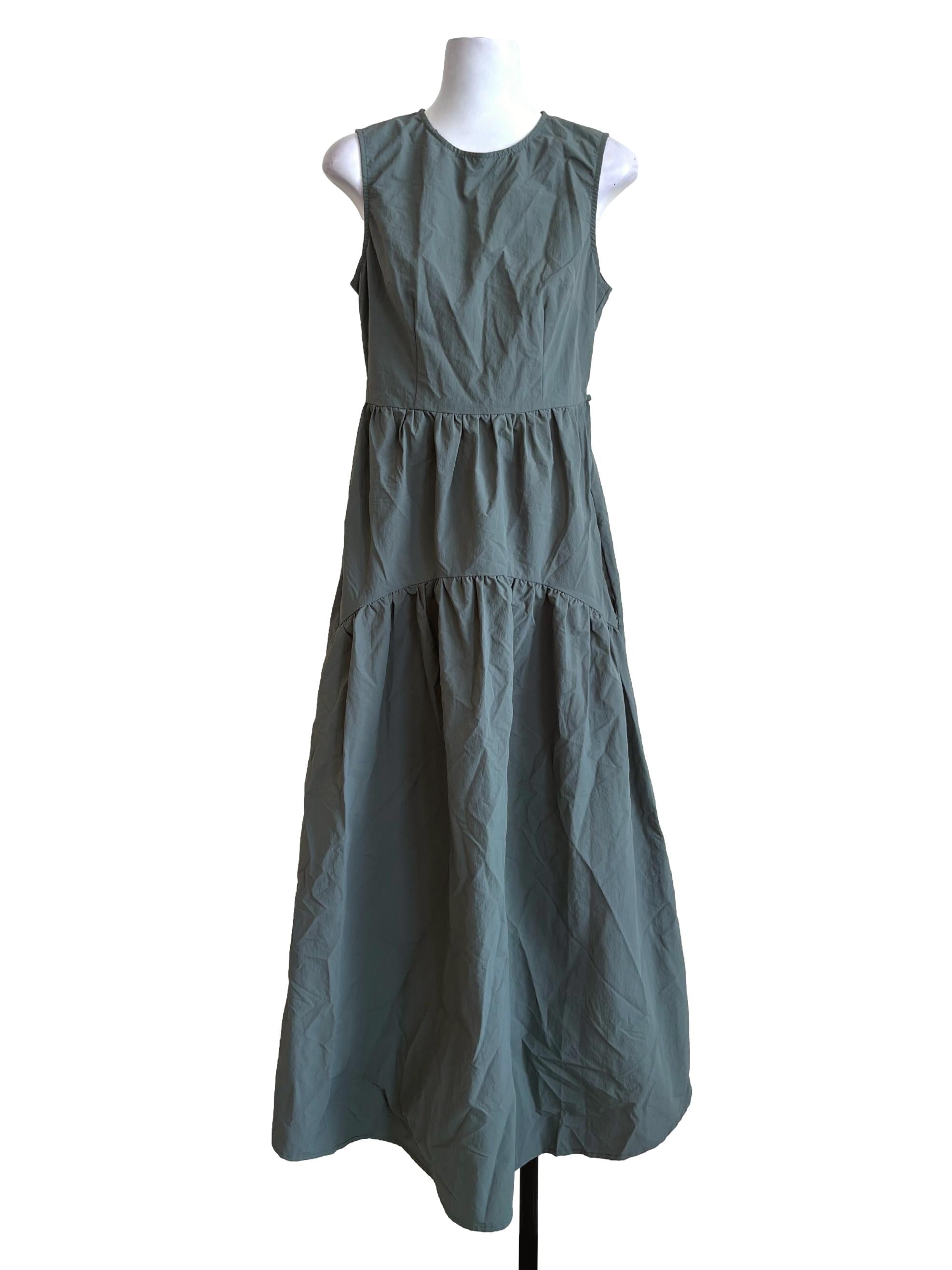 Sage Green Tiered Dress