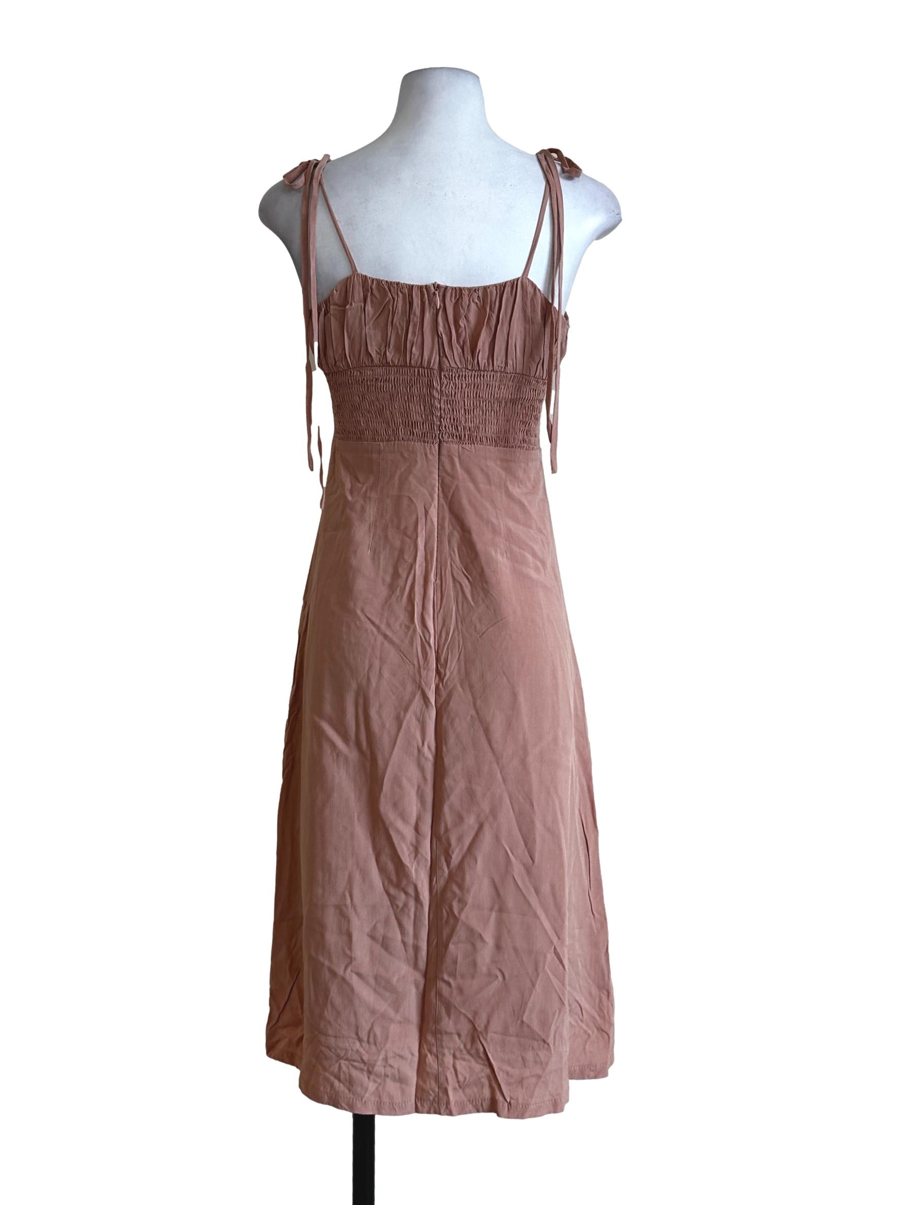 Cantaloupe Orange Plain Dress TEM