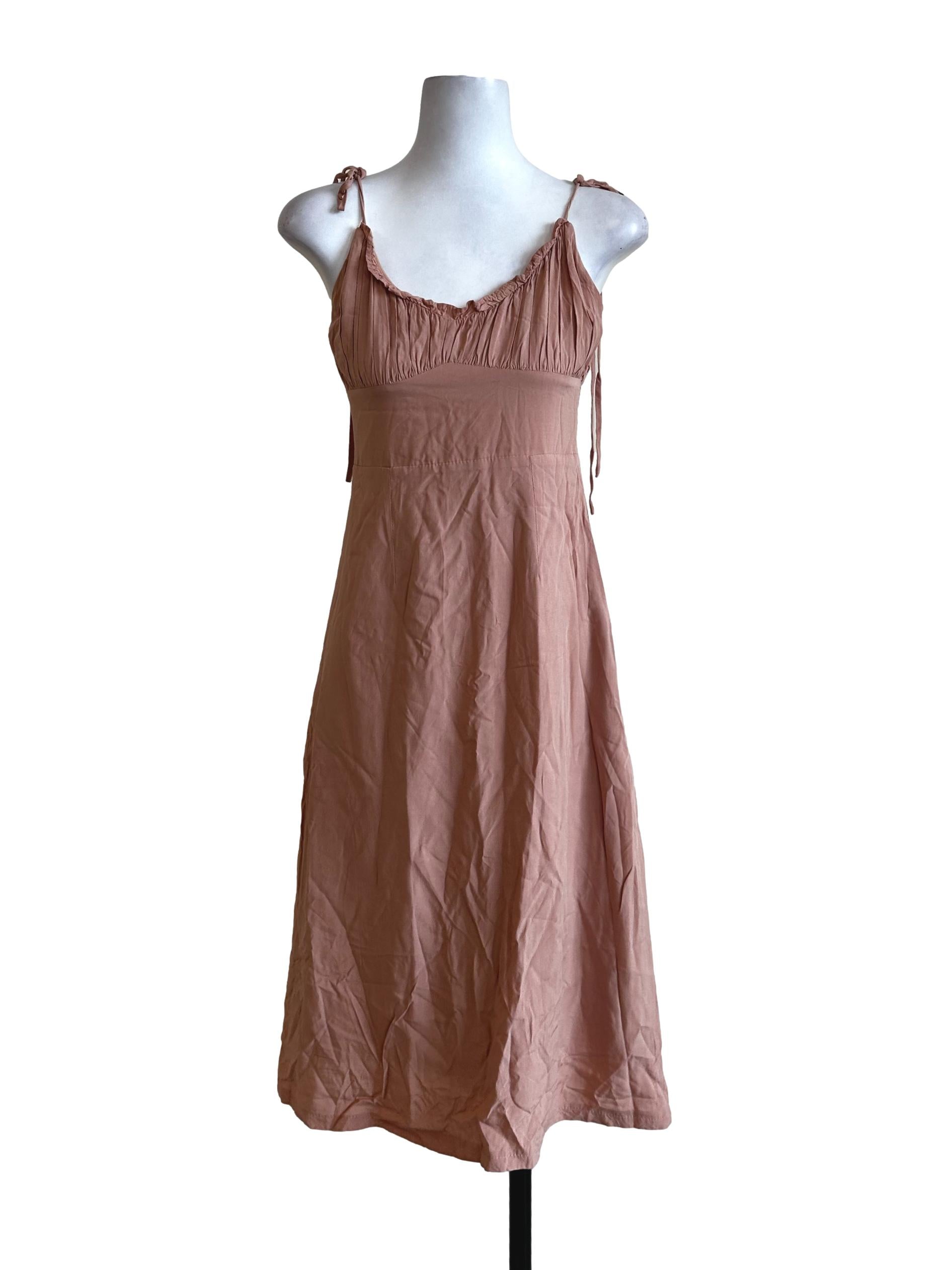 Cantaloupe Orange Plain Dress TEM