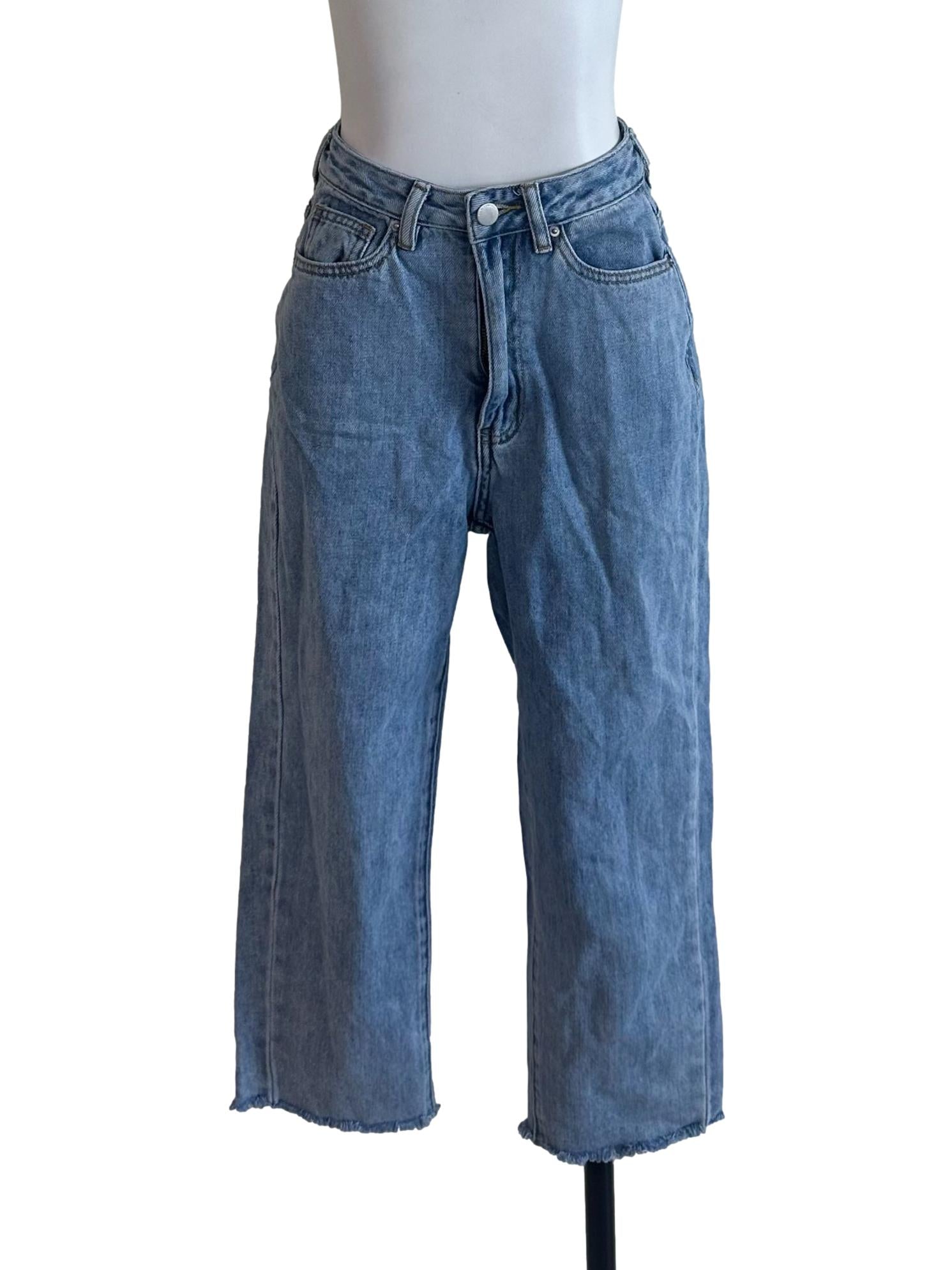 Light Blue Denim Straight Jeans