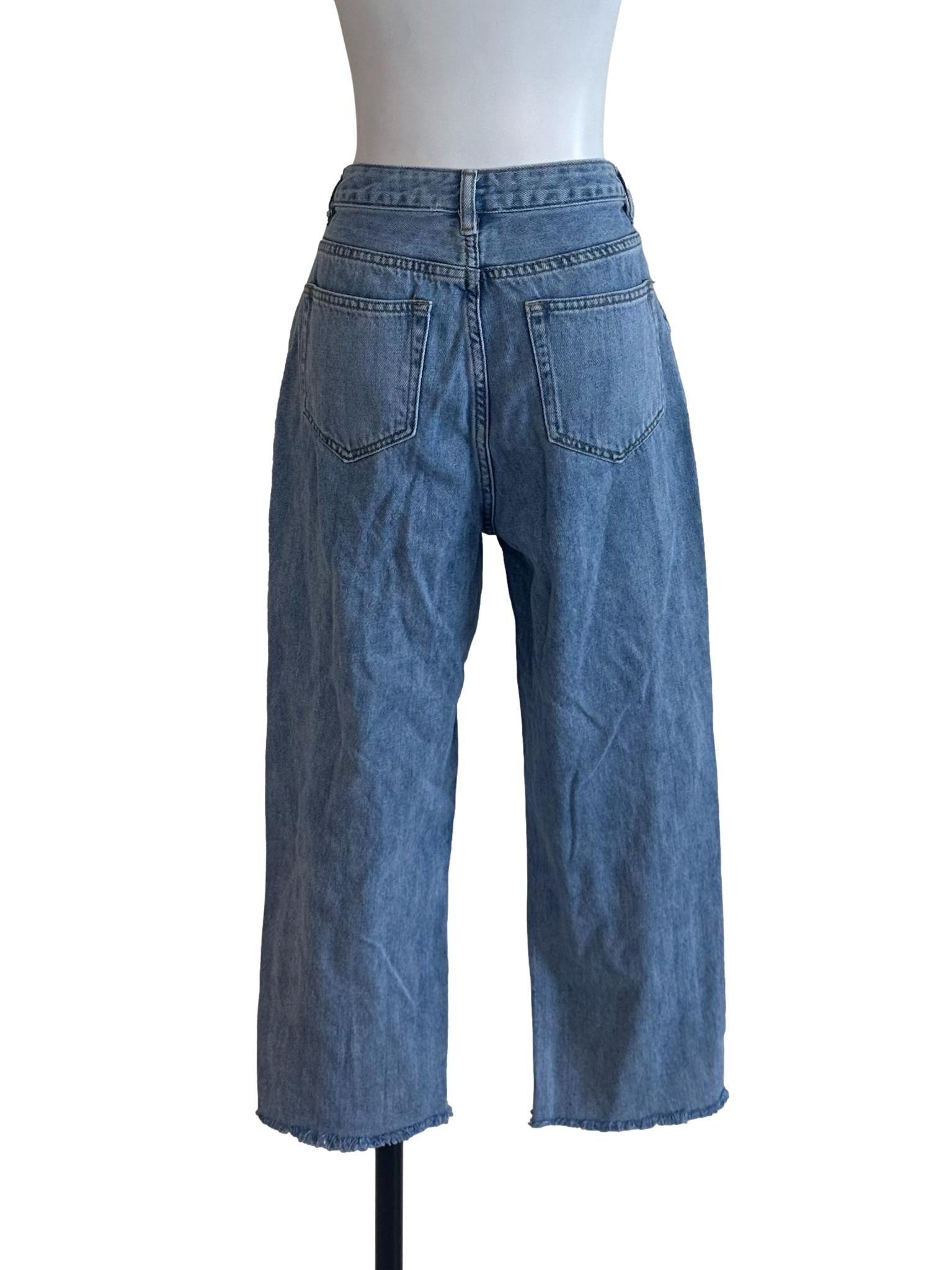 Light Blue Denim Straight Jeans