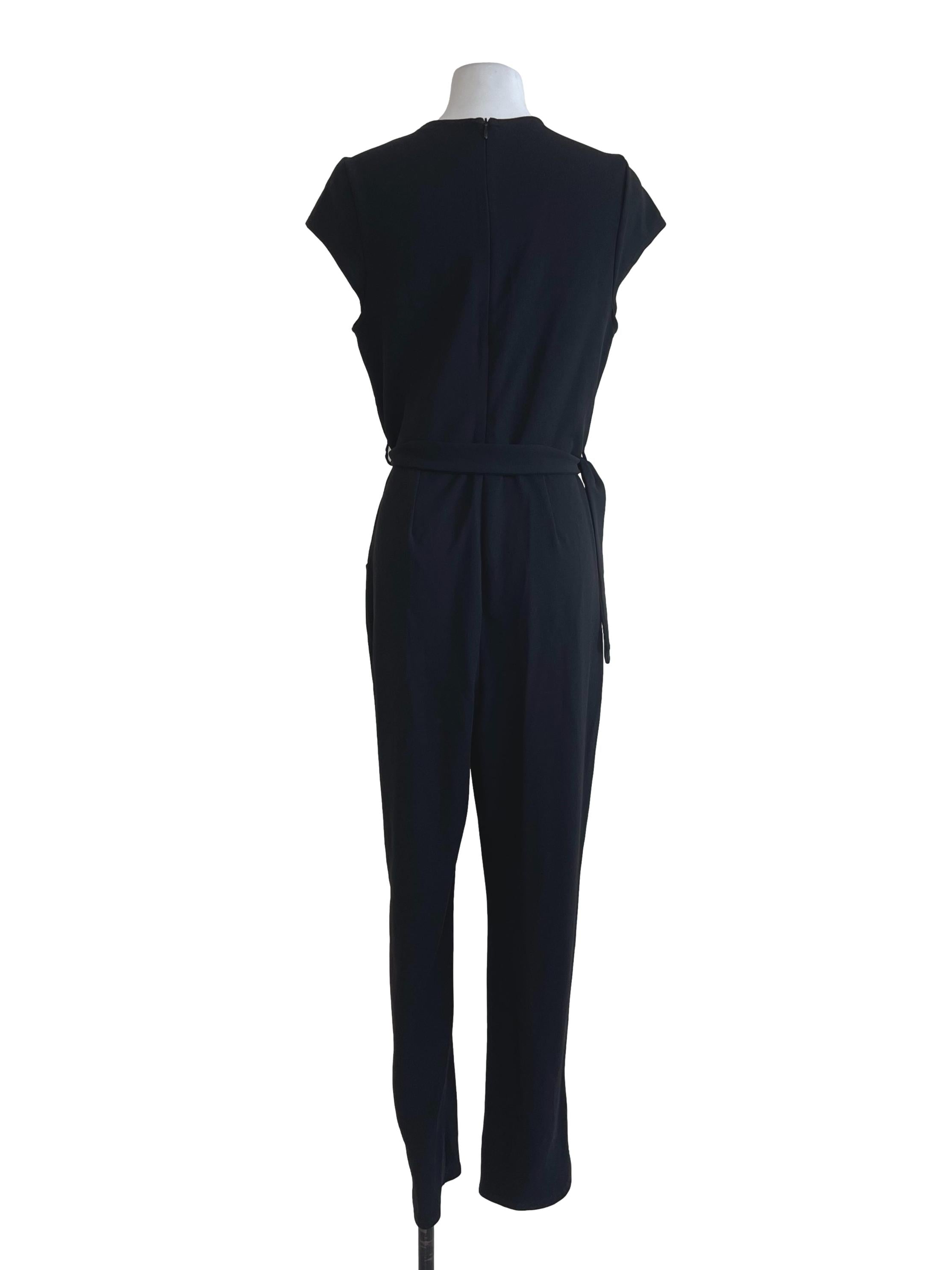 Black Plain Jumpsuit