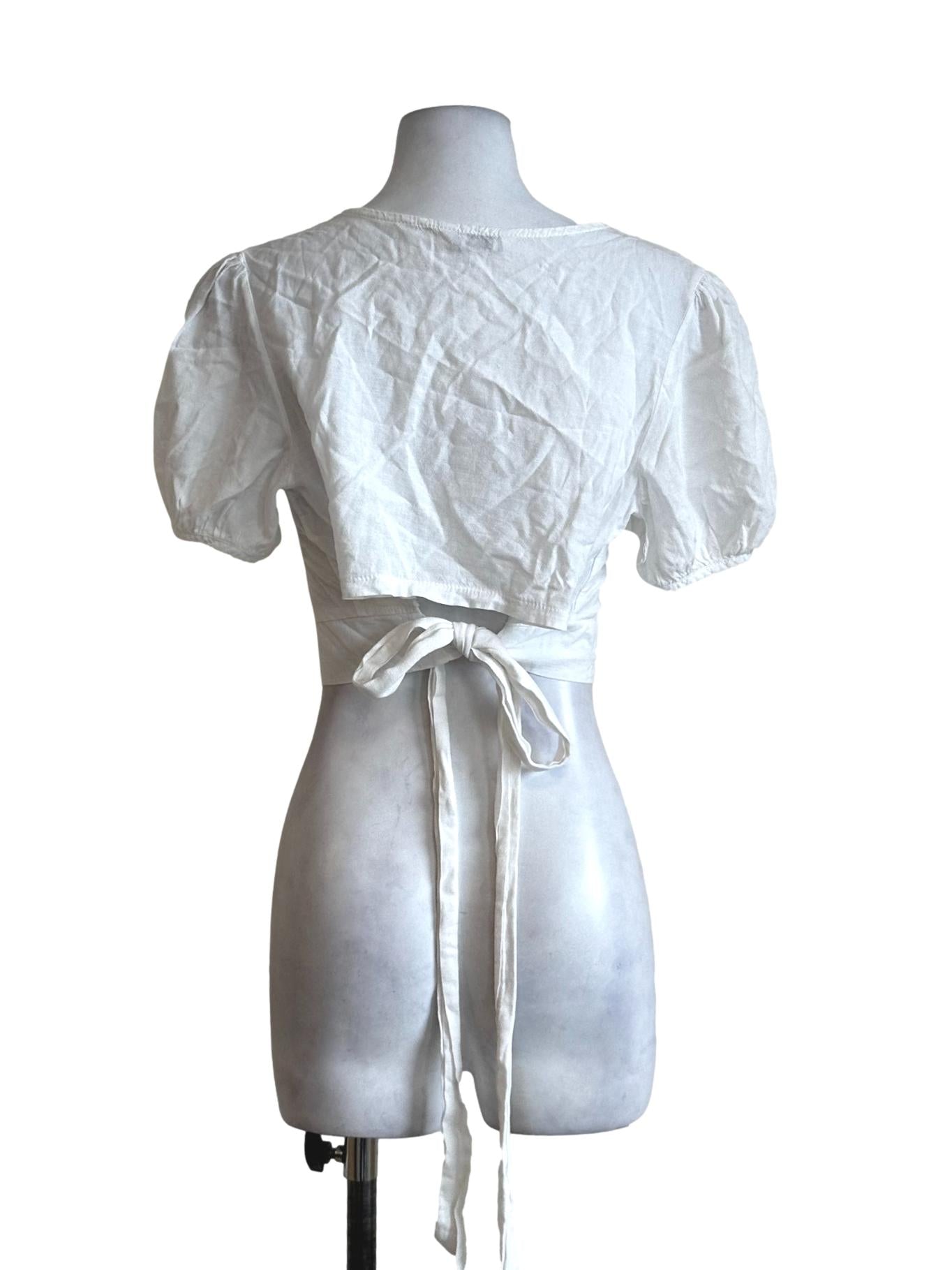 White Plain Crop Top TEM