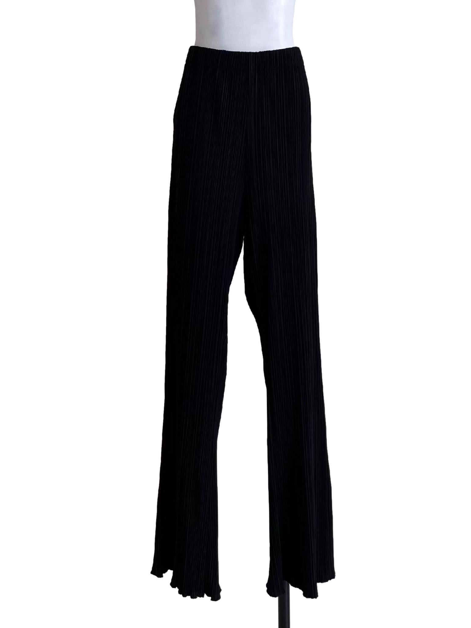 Midnight Black Pleated Pants
