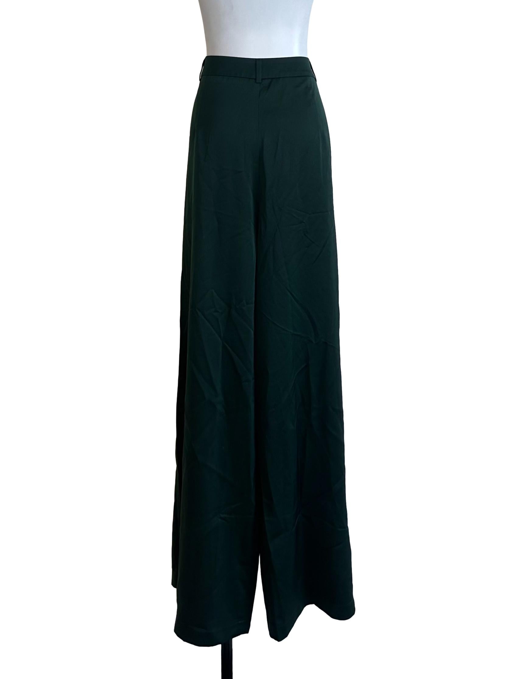 Emerald Green Satin Palazzo