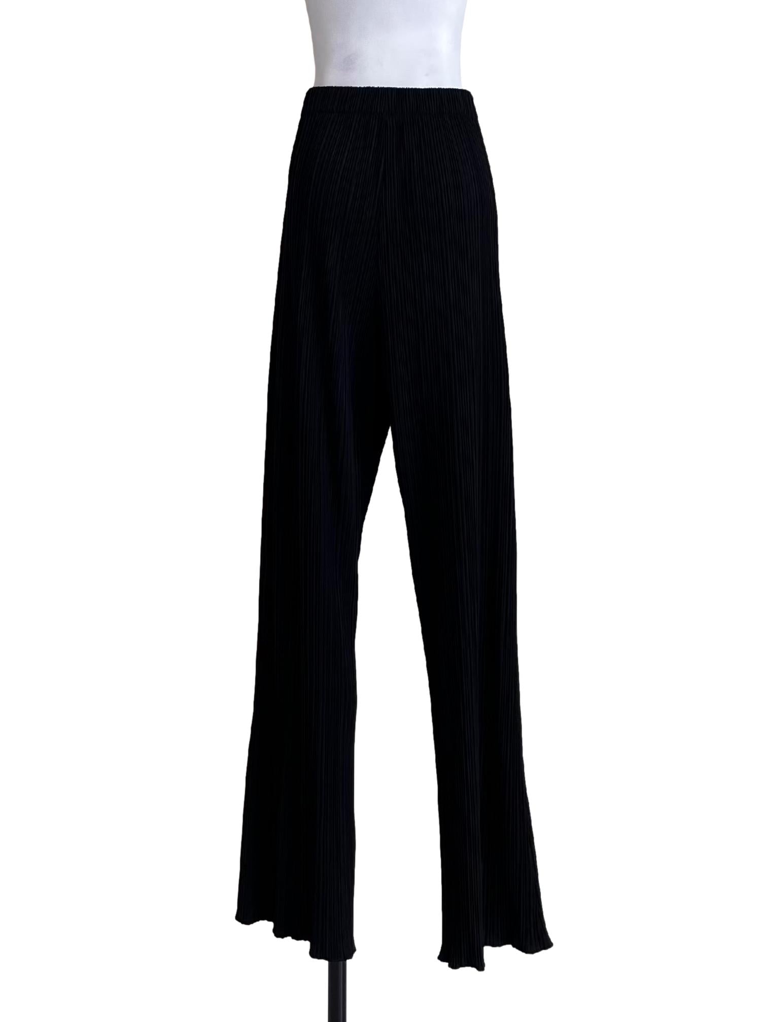 Midnight Black Pleated Pants