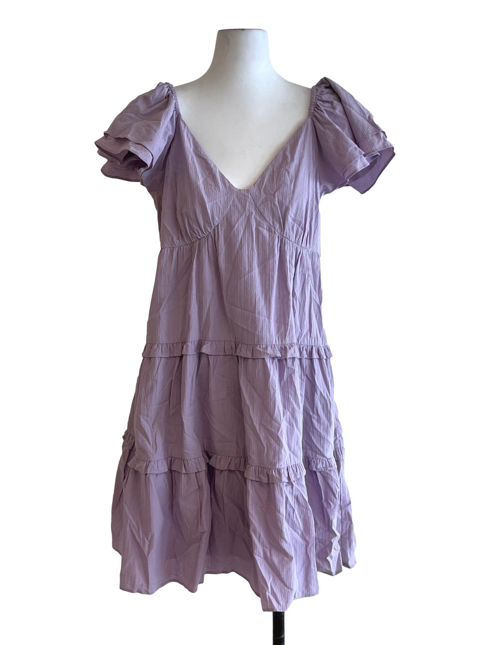 Lilac Purple Sweetheart Neckline Empire Dress LB