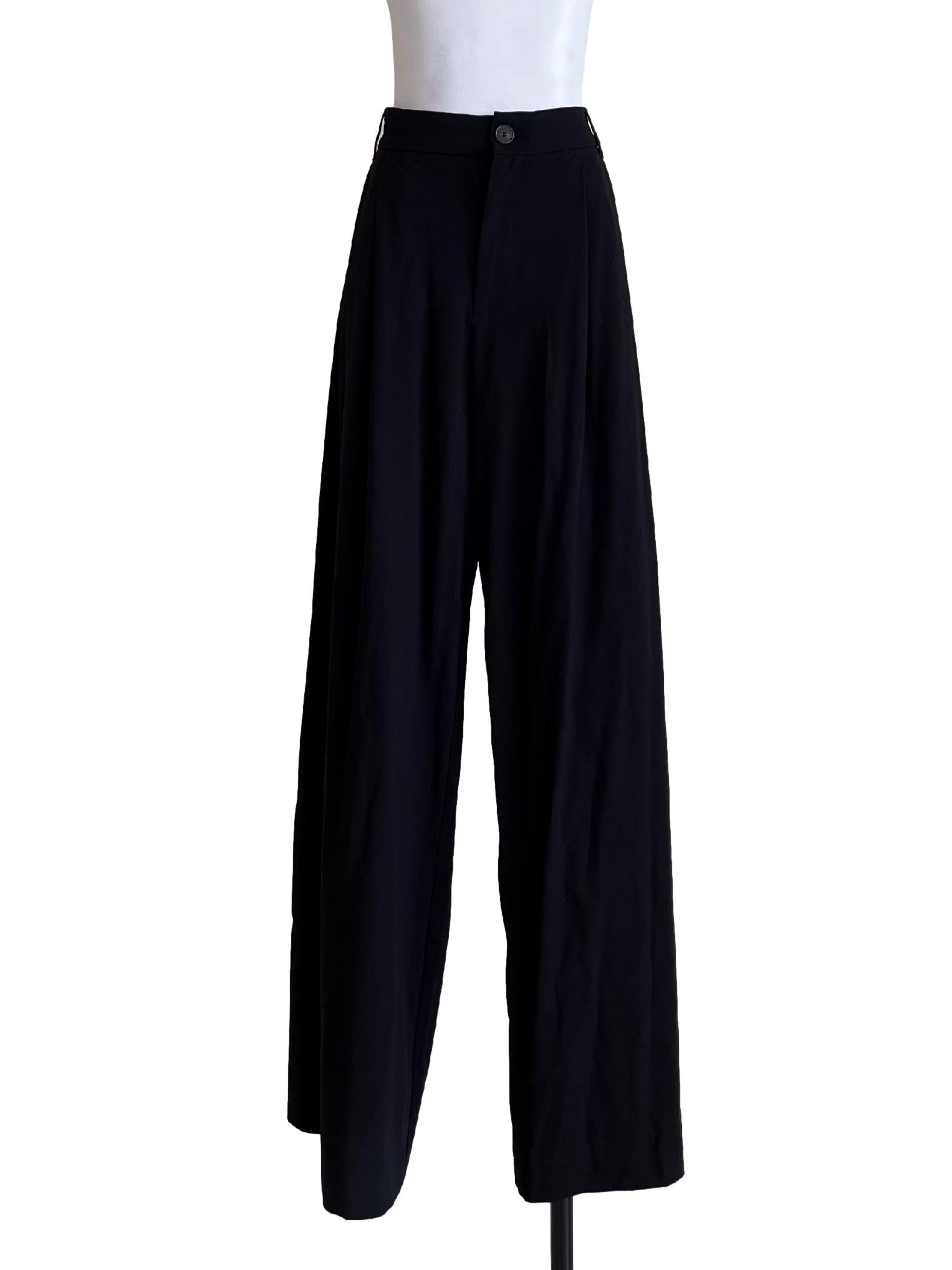 Onyx Black Wide Leg Culottes