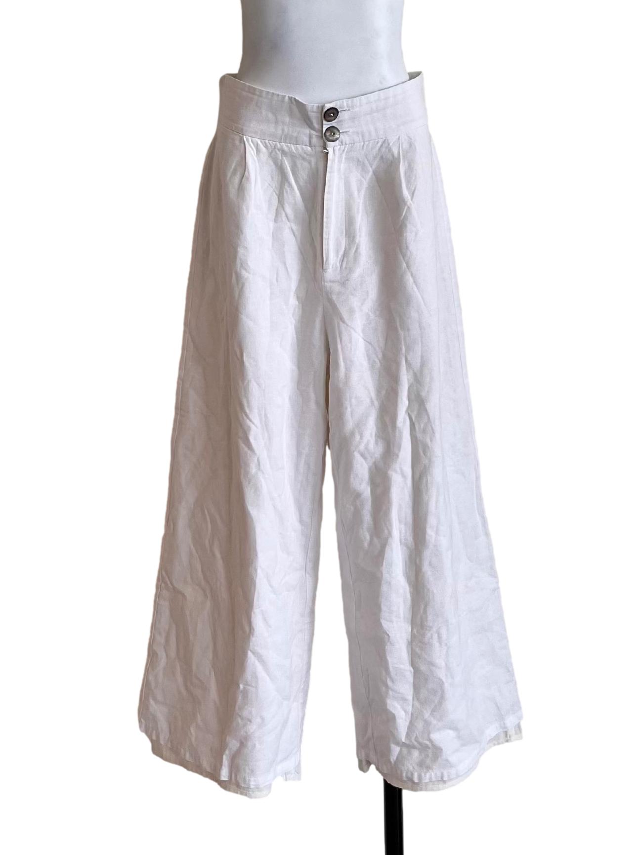 Pearl White High Waist Pants