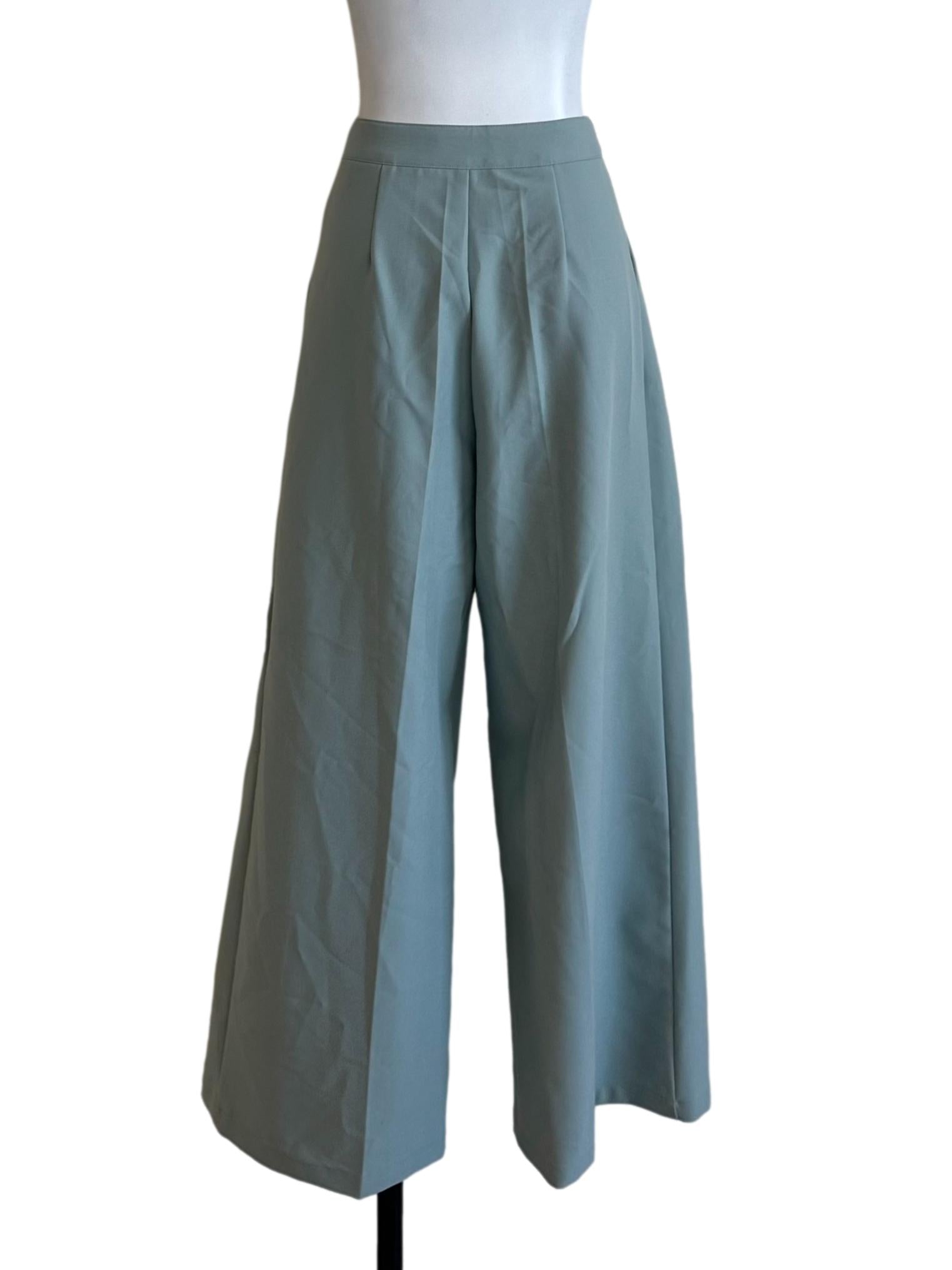 Turqoise Green Formal Long Pants