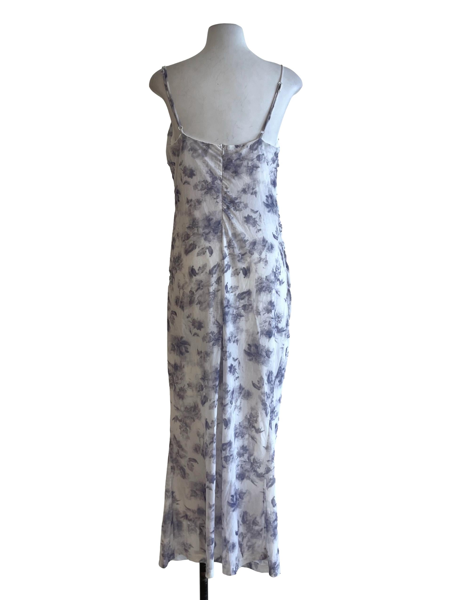White Abstract Bodycon Dress