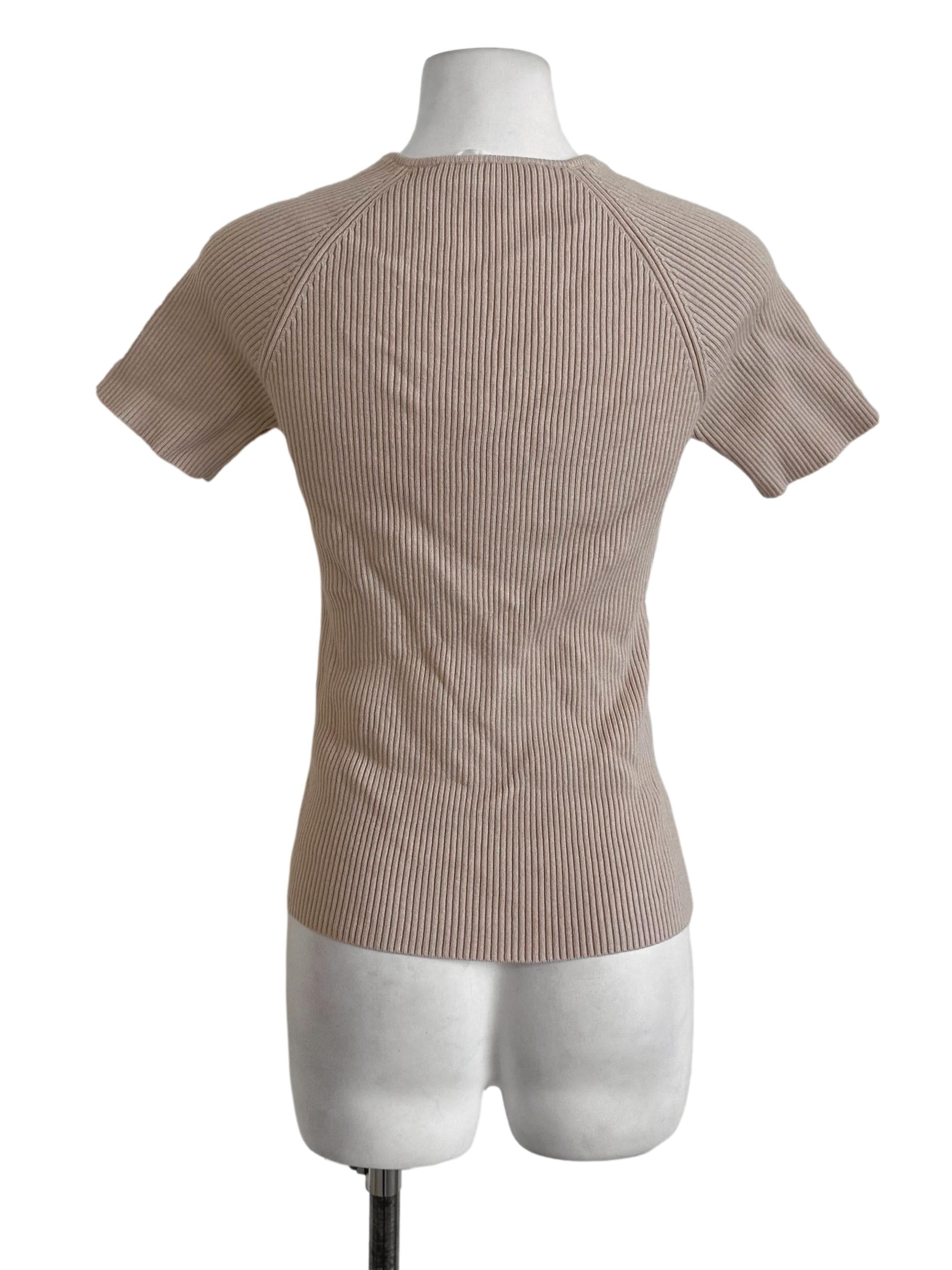 Cream Beige Knit Top