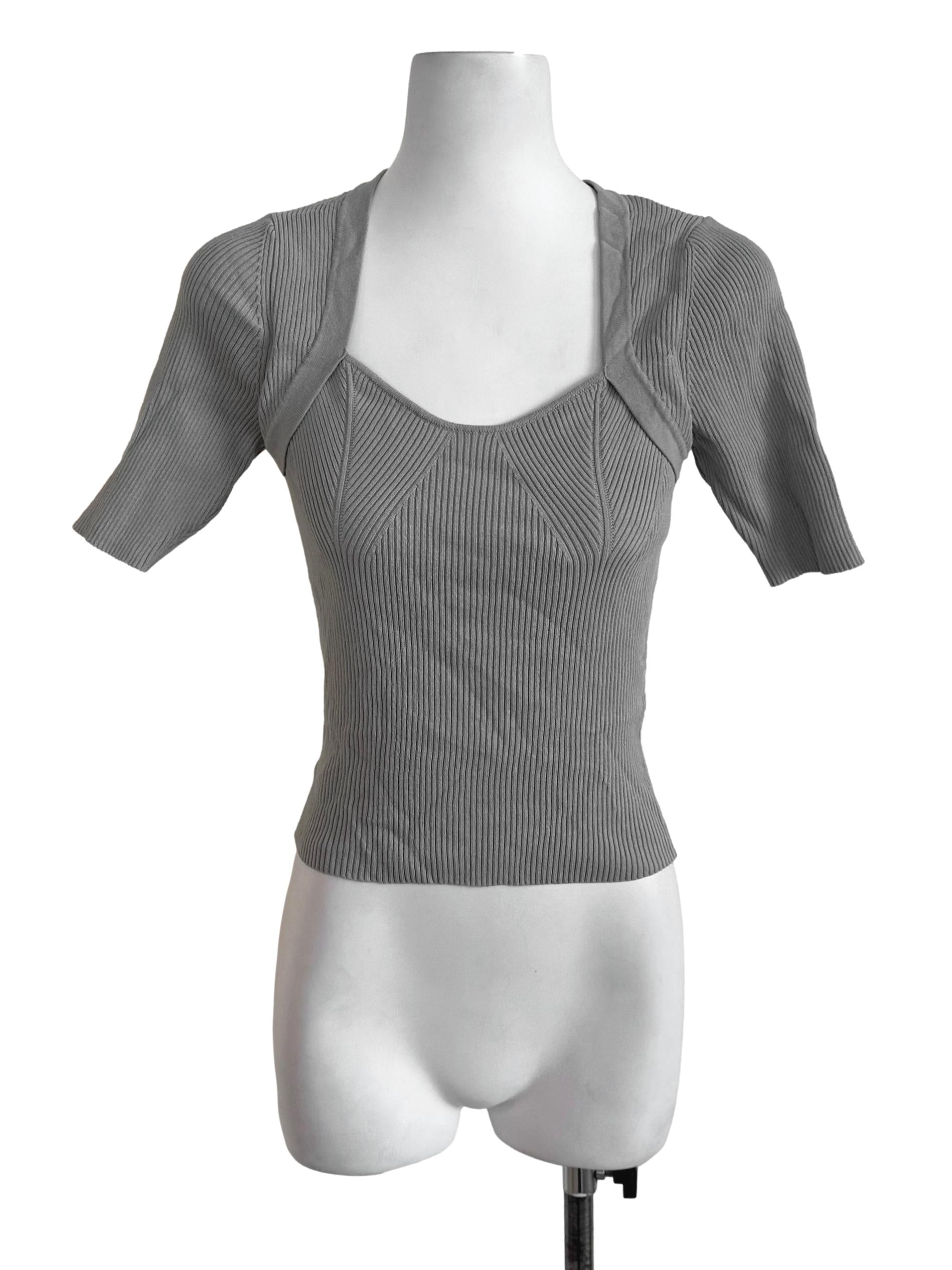Oyster Green Knit Top TWL