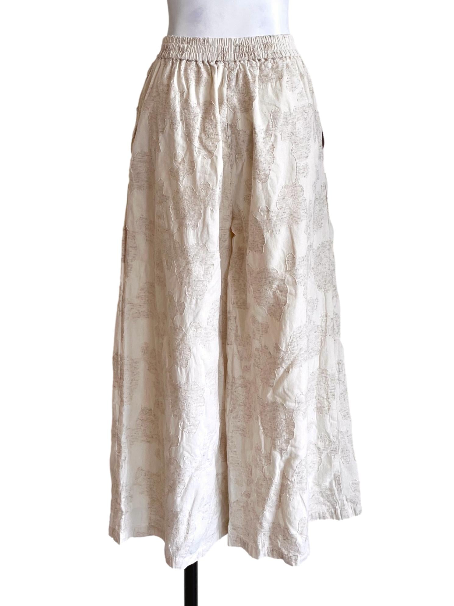 Linen White Relaxed Culottes