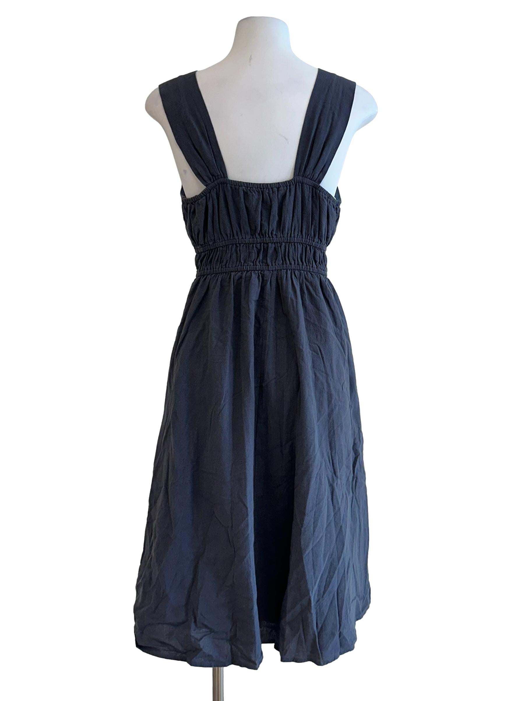 Lead Grey Textured Midi Dress