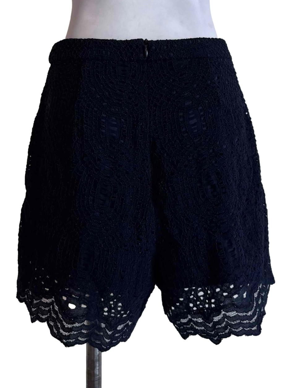 Navy Blue Lace Short Pants