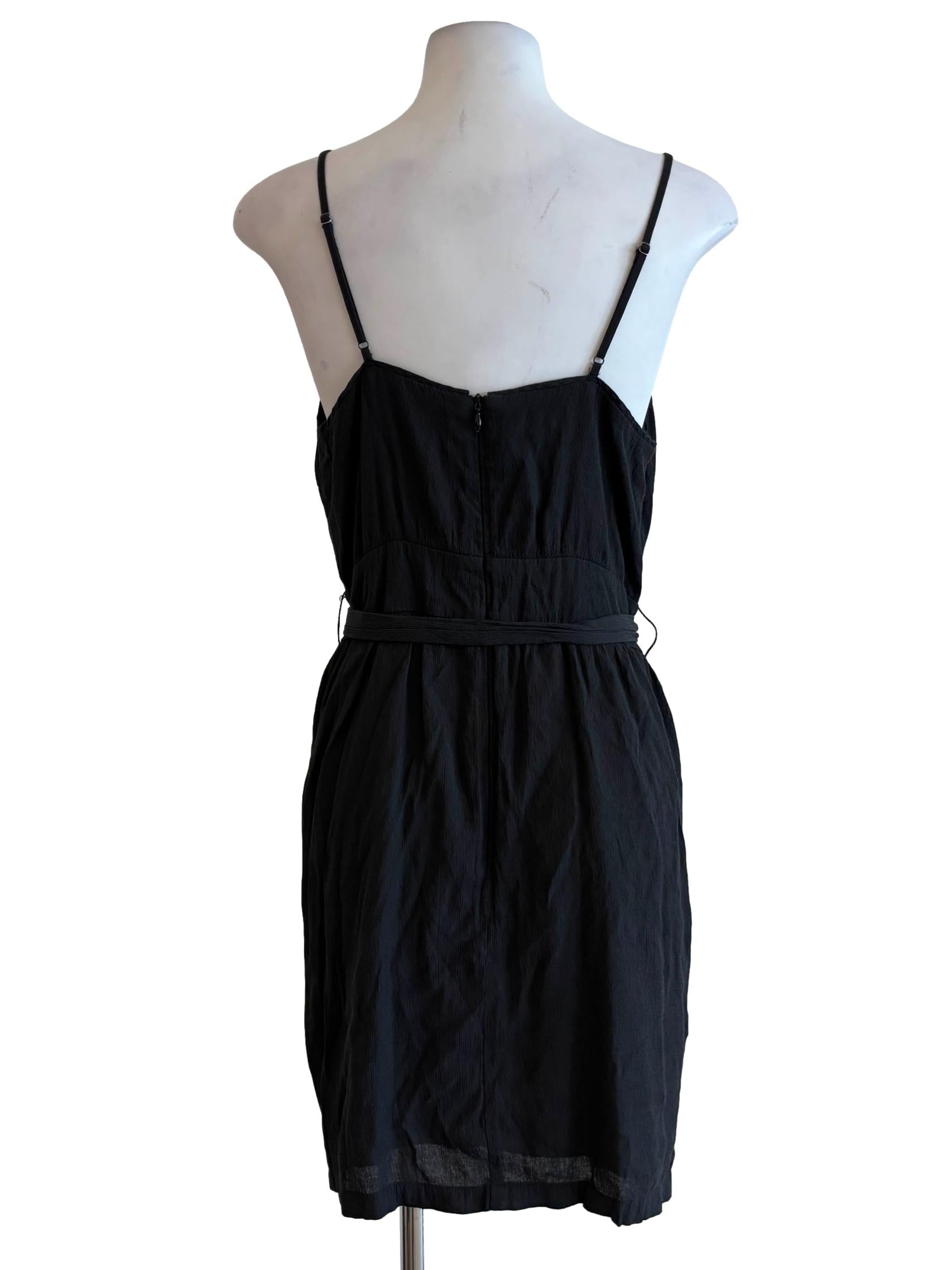 Jet Black Slip Mini Dress