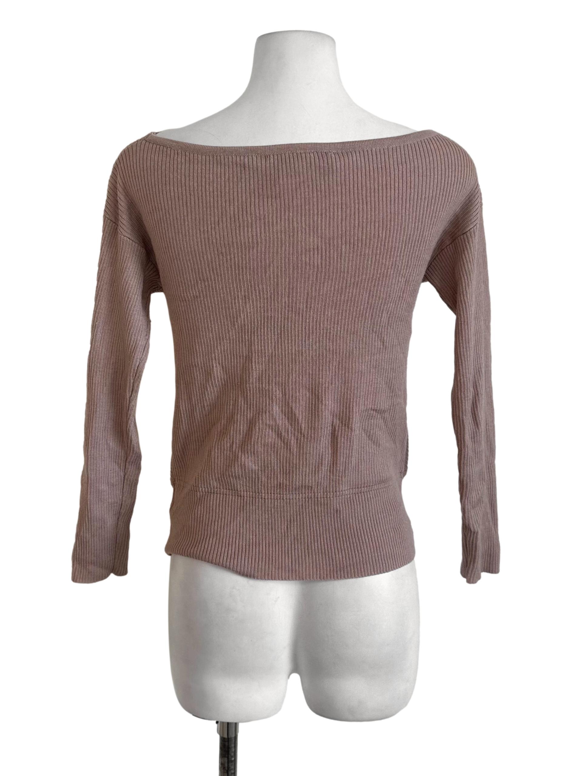 Dusty Pink Knit Long Sleeve Top LB