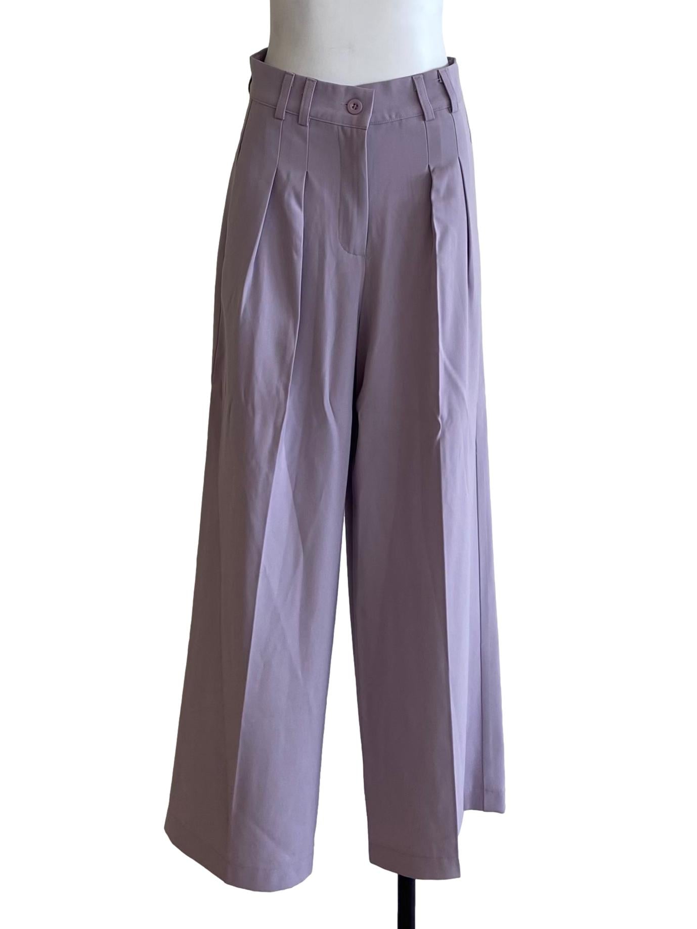 Heather Purple Herringbone Formal Pants