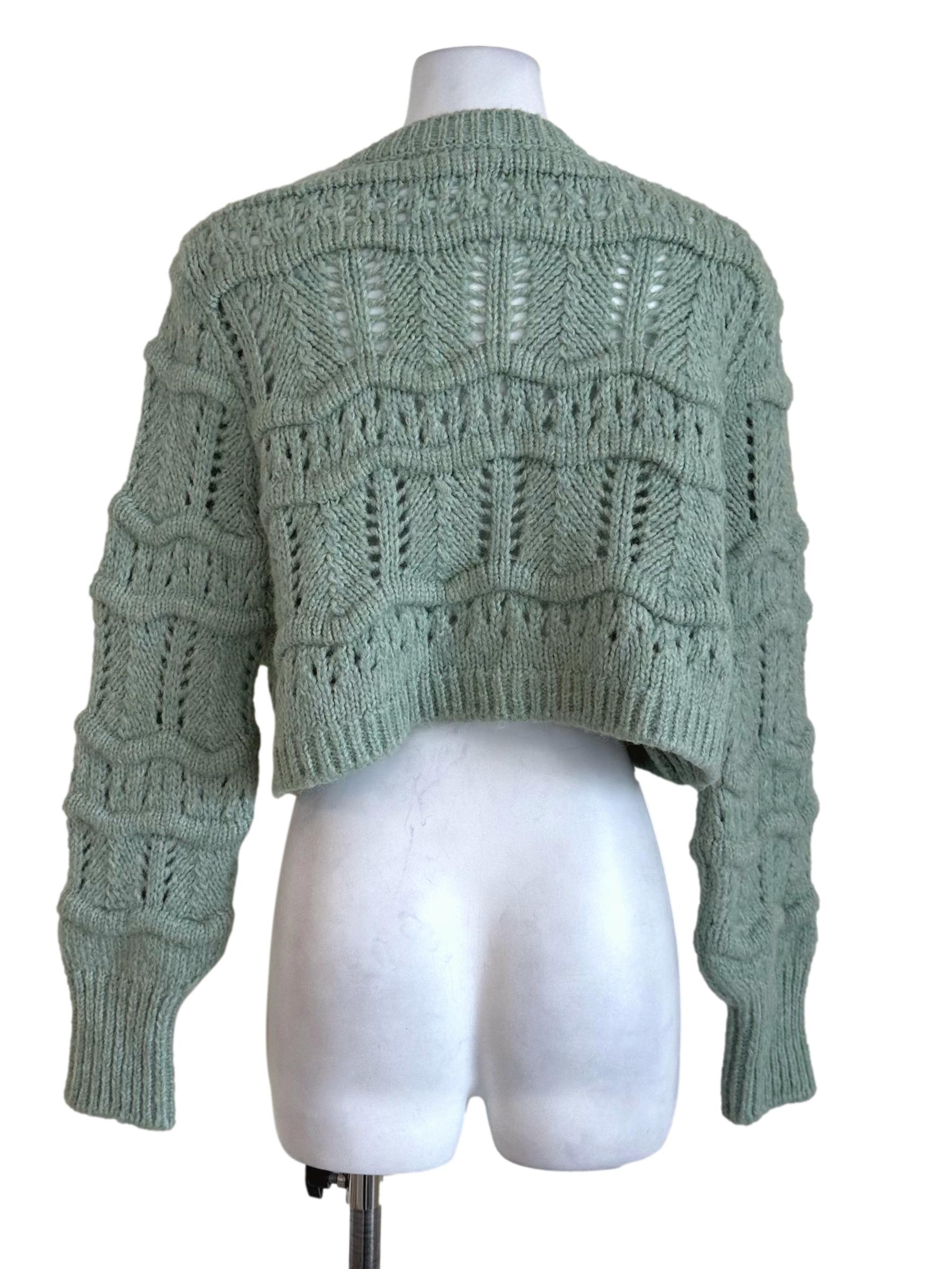 Mint Green Knit Cardigan