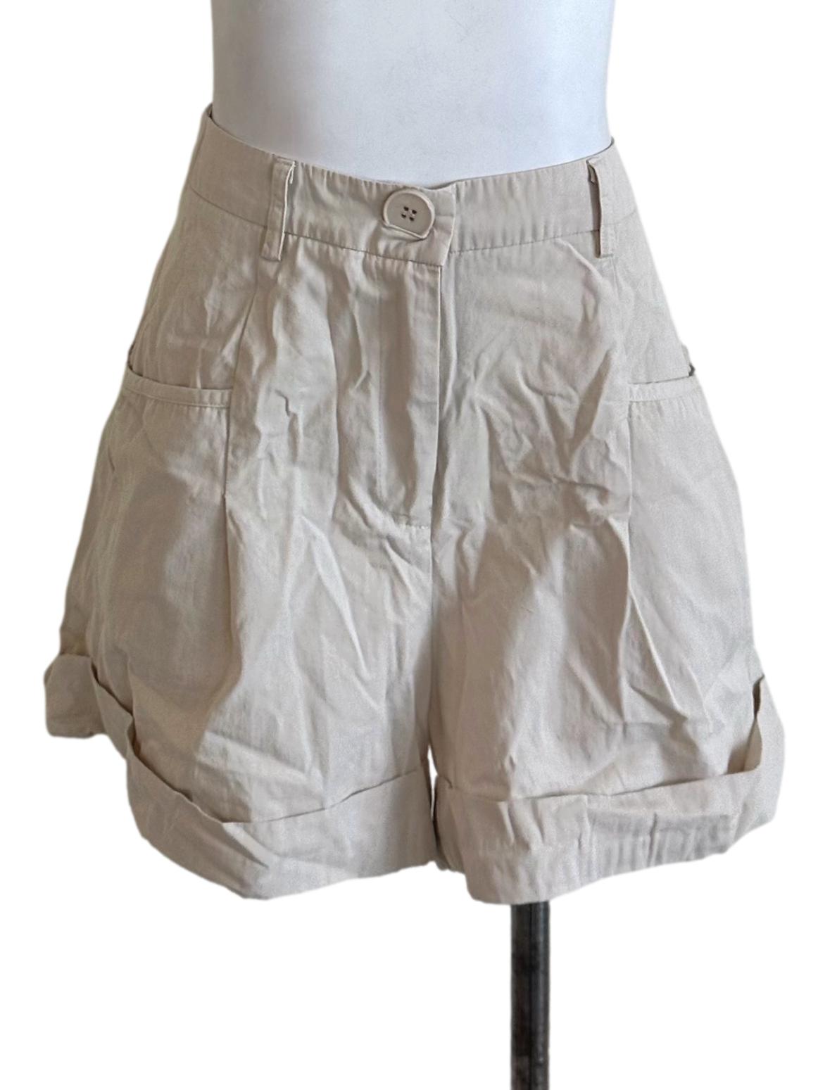 Sand Beige Plain Shorts