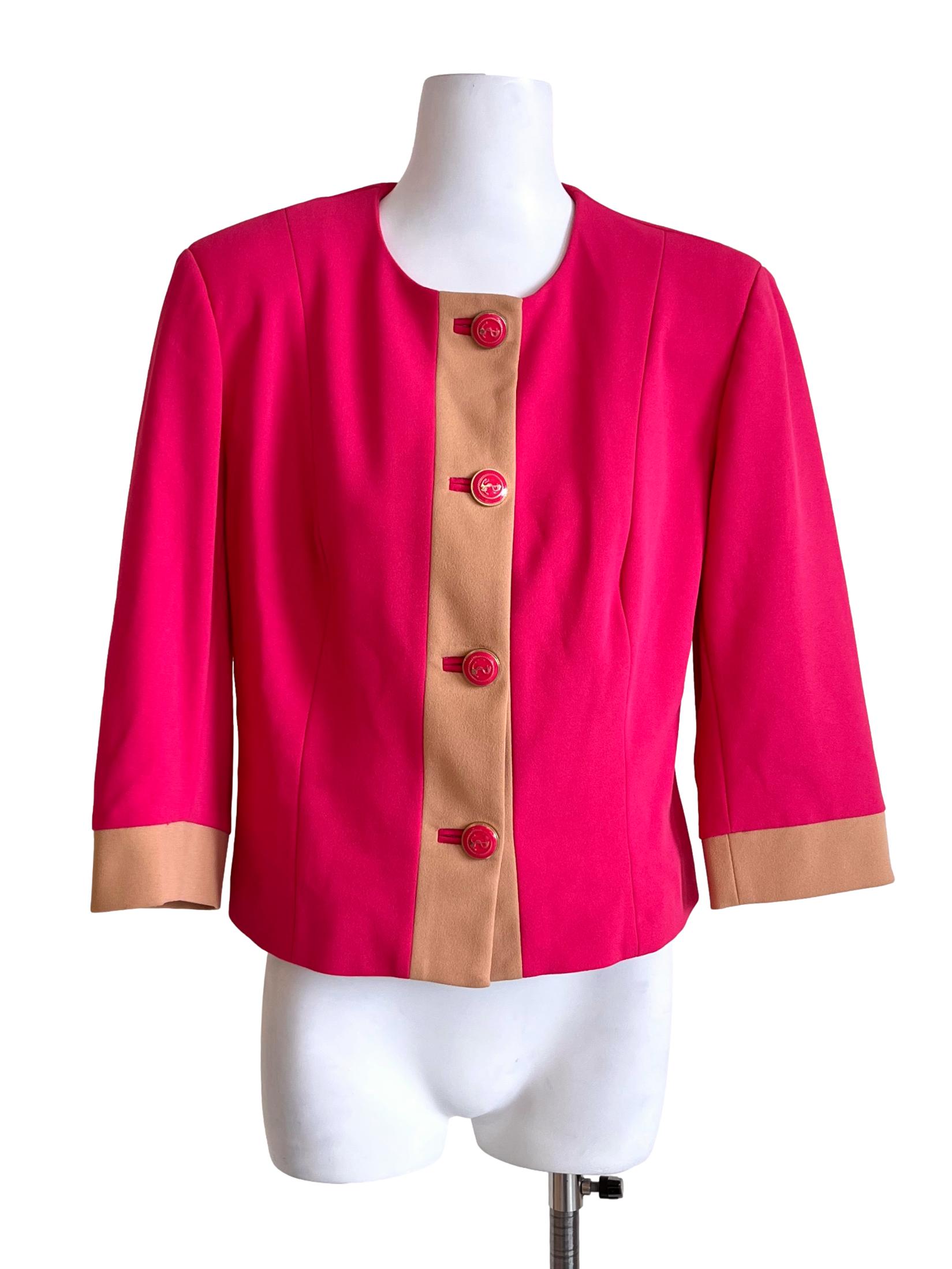 Fuschia Pink Crop Jacket