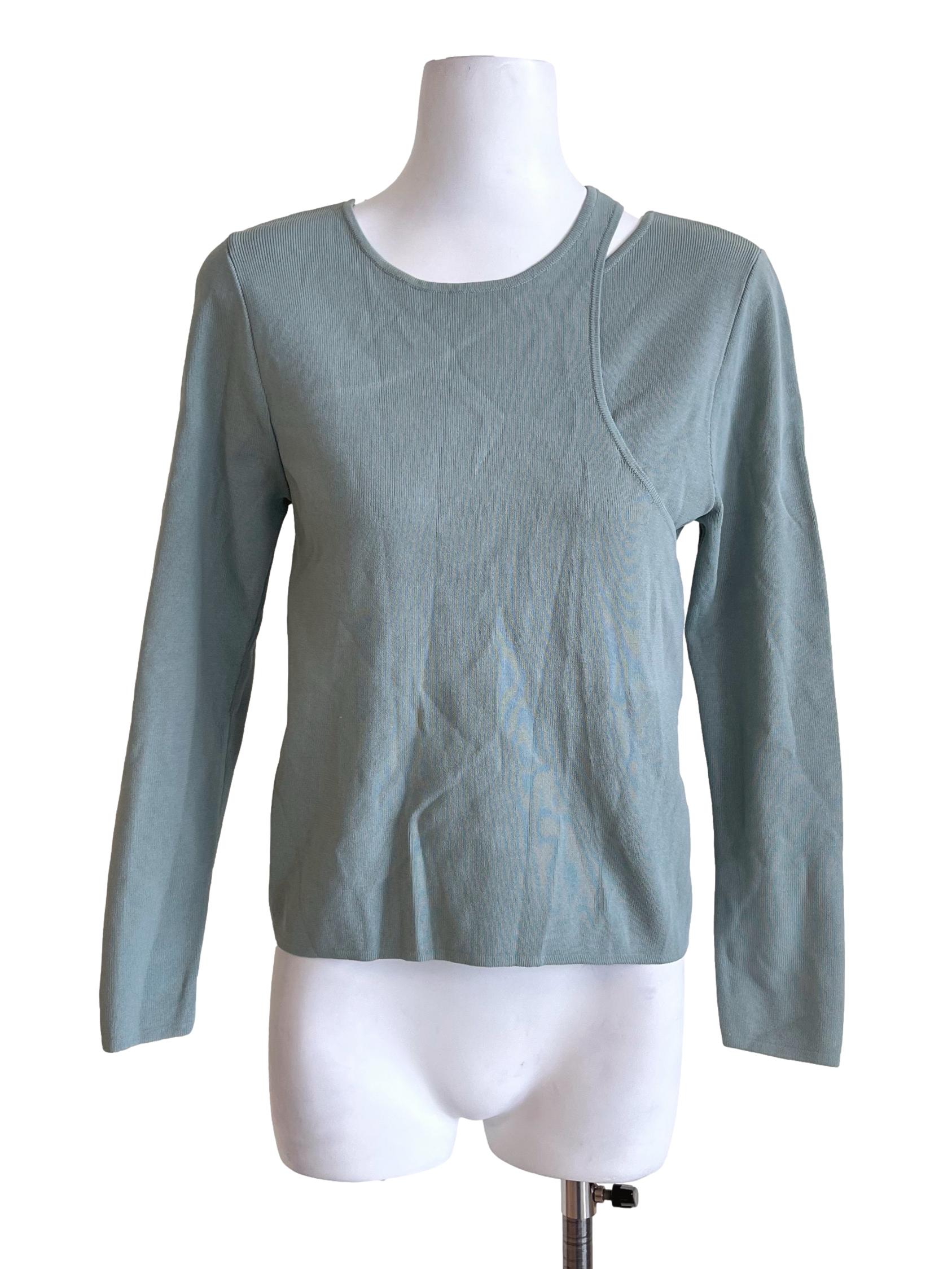 Sage Green Layered Long Sleeve Top LB