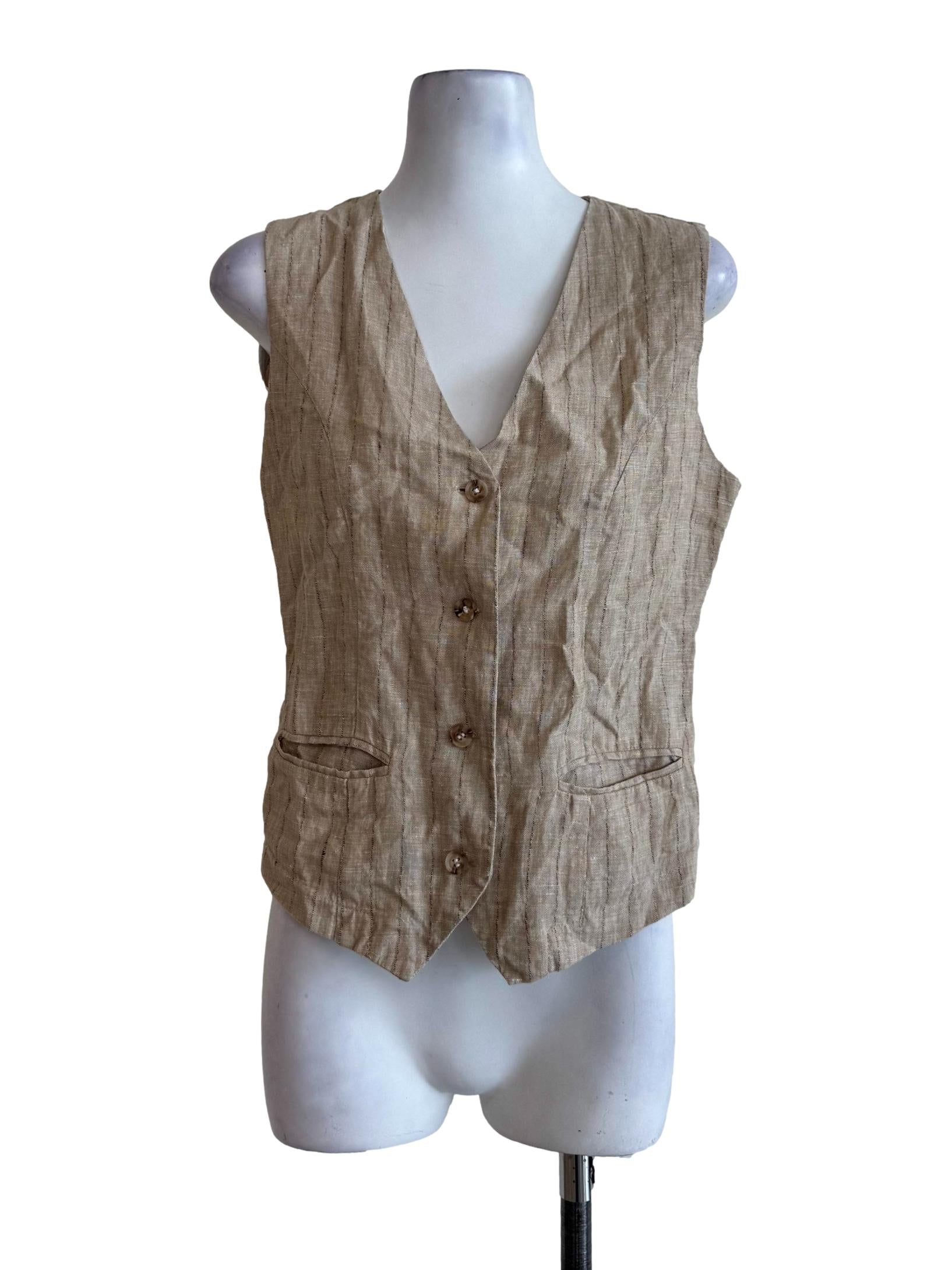 Gunny Sack V Neck Vest