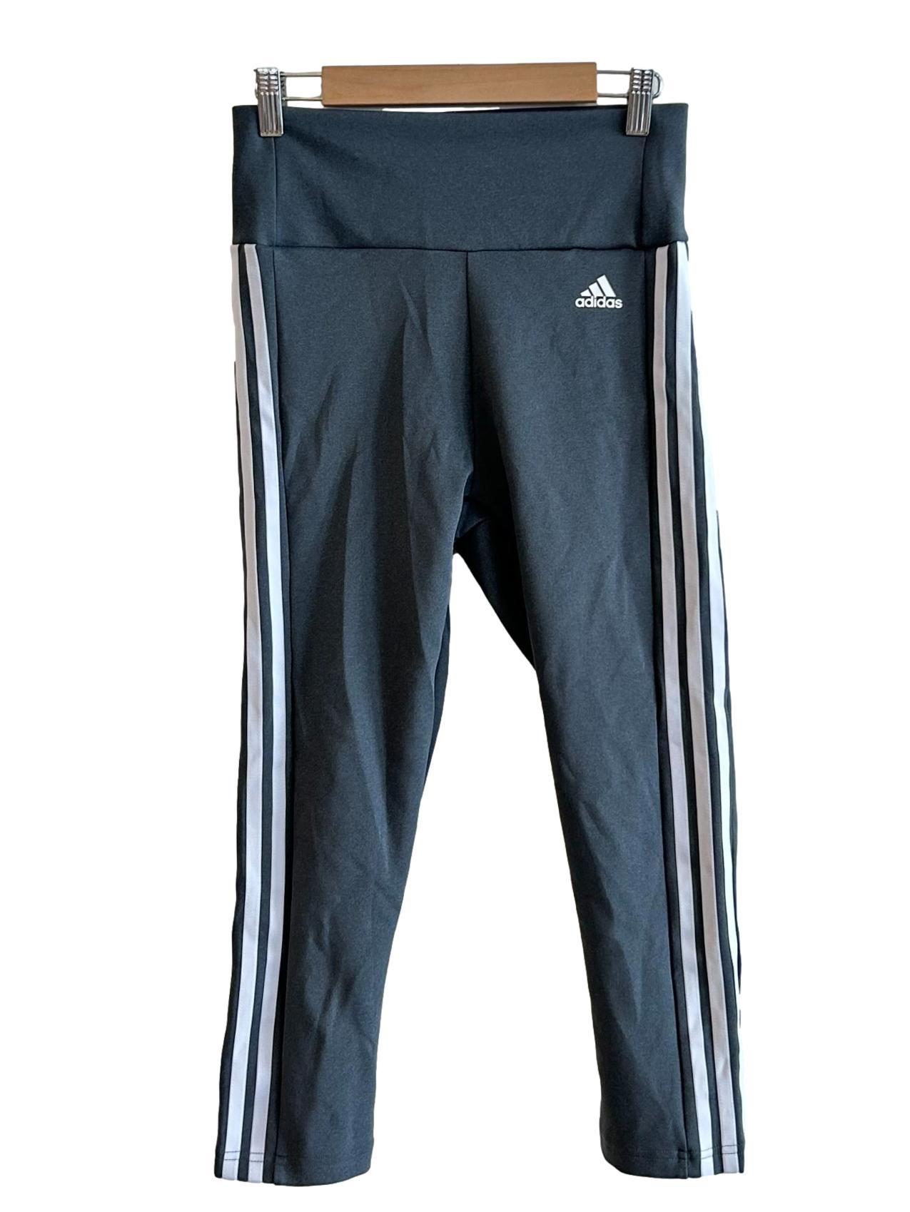 Grey Three Stripes Leggings