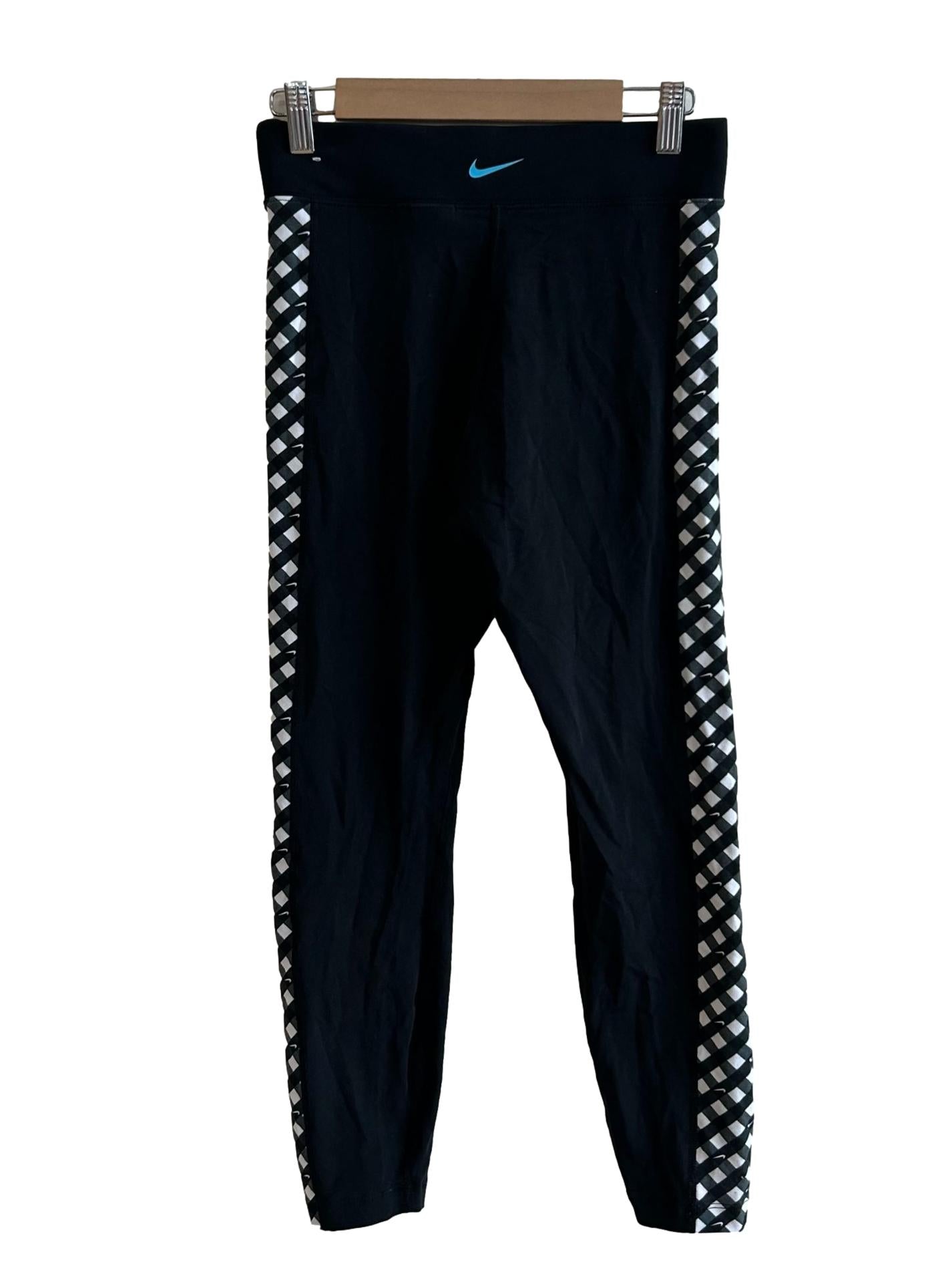 Black  Side Checkered Leggings