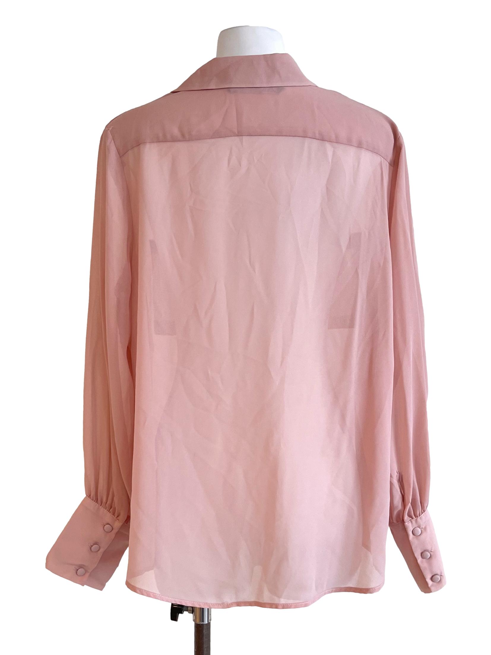 Salmon Pink Casual Blouse