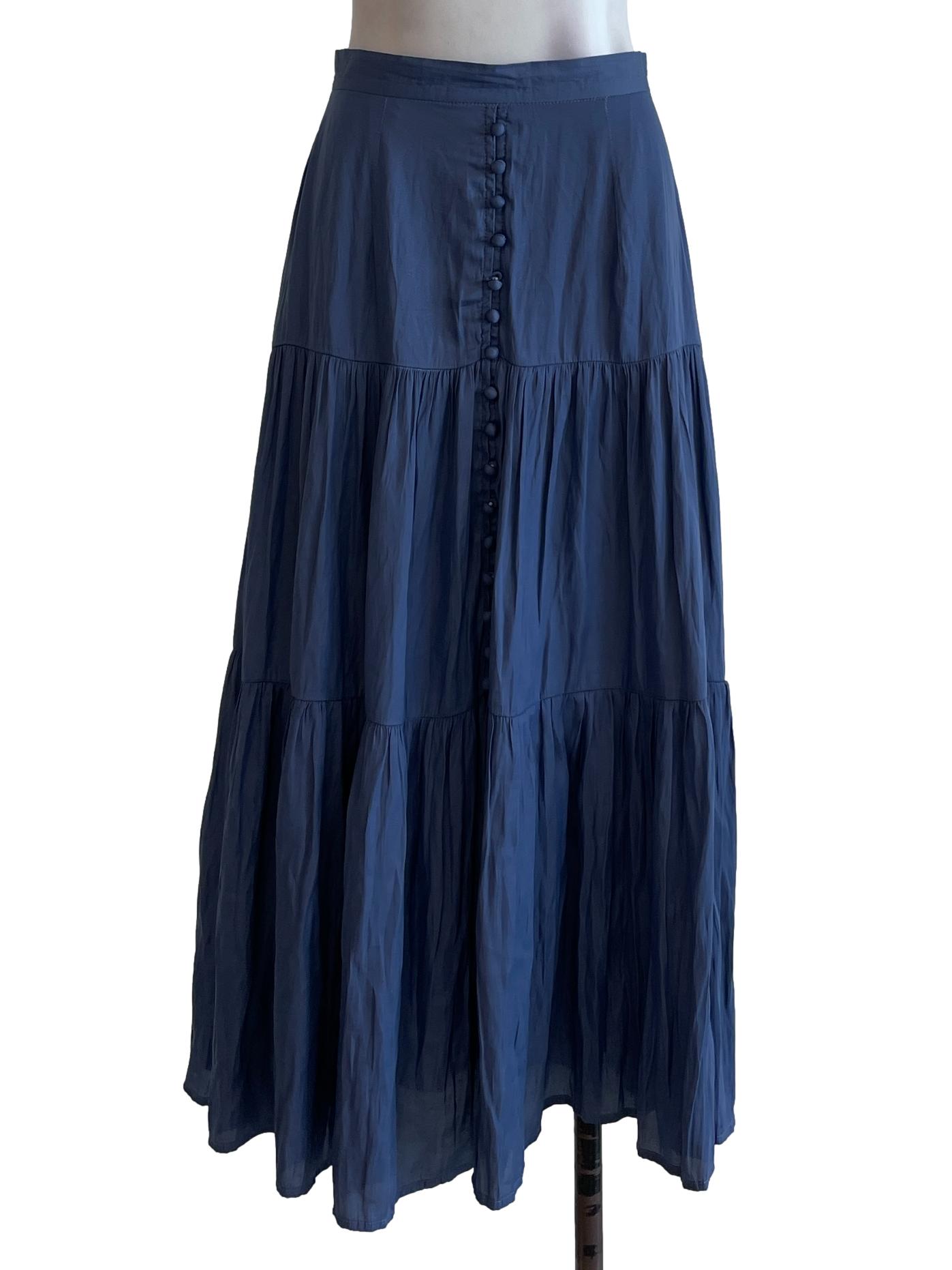 Slate Blue Maxi Skirt