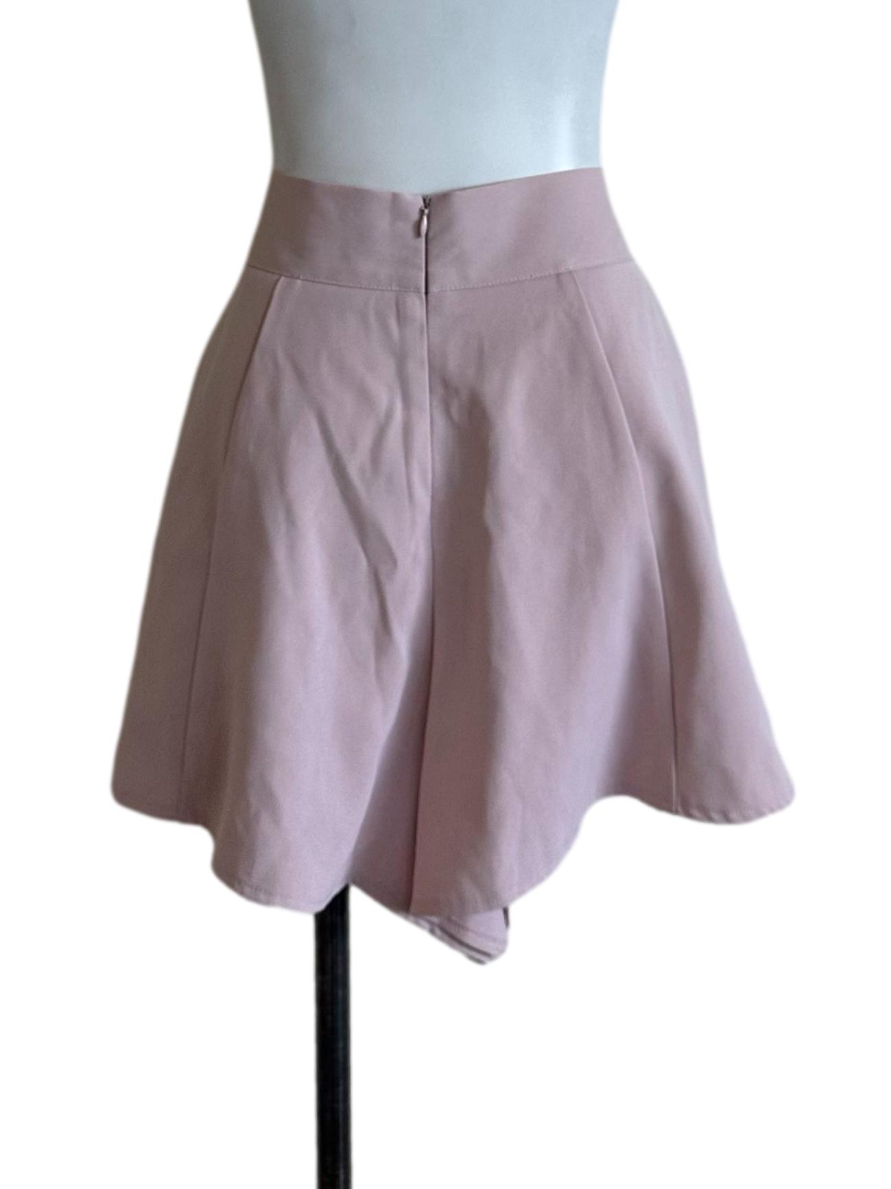 Light Pink Panel High Waist Shorts