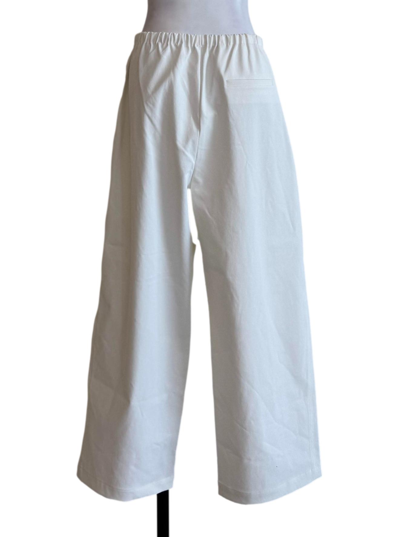 Pure White Wide Leg Pants