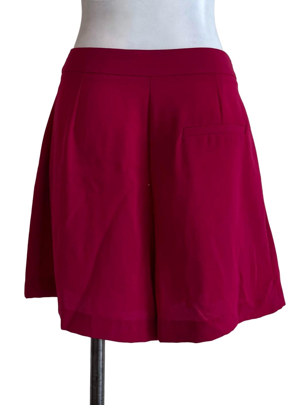 Fuschia Pleated Flowy Short Pants