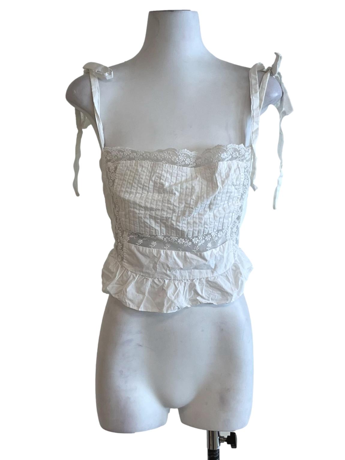 White Lace Sleeveless Top