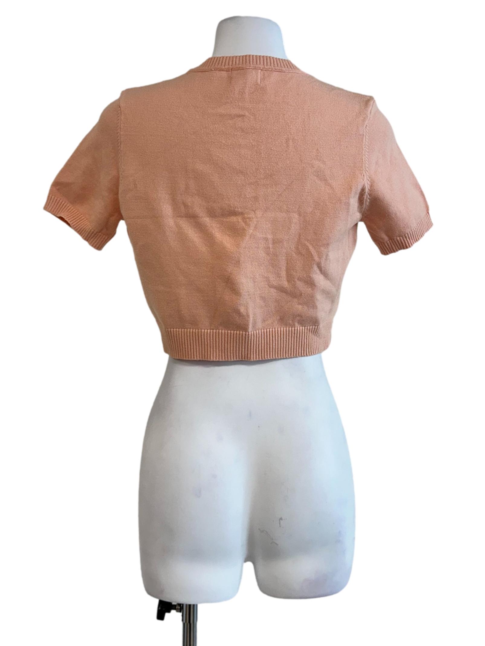Cantaloupe Orange Button Top