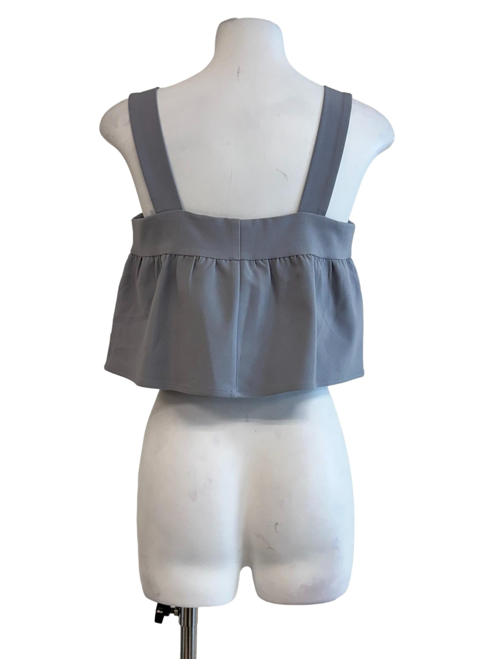 Dove Grey Padded Sleeveless Top