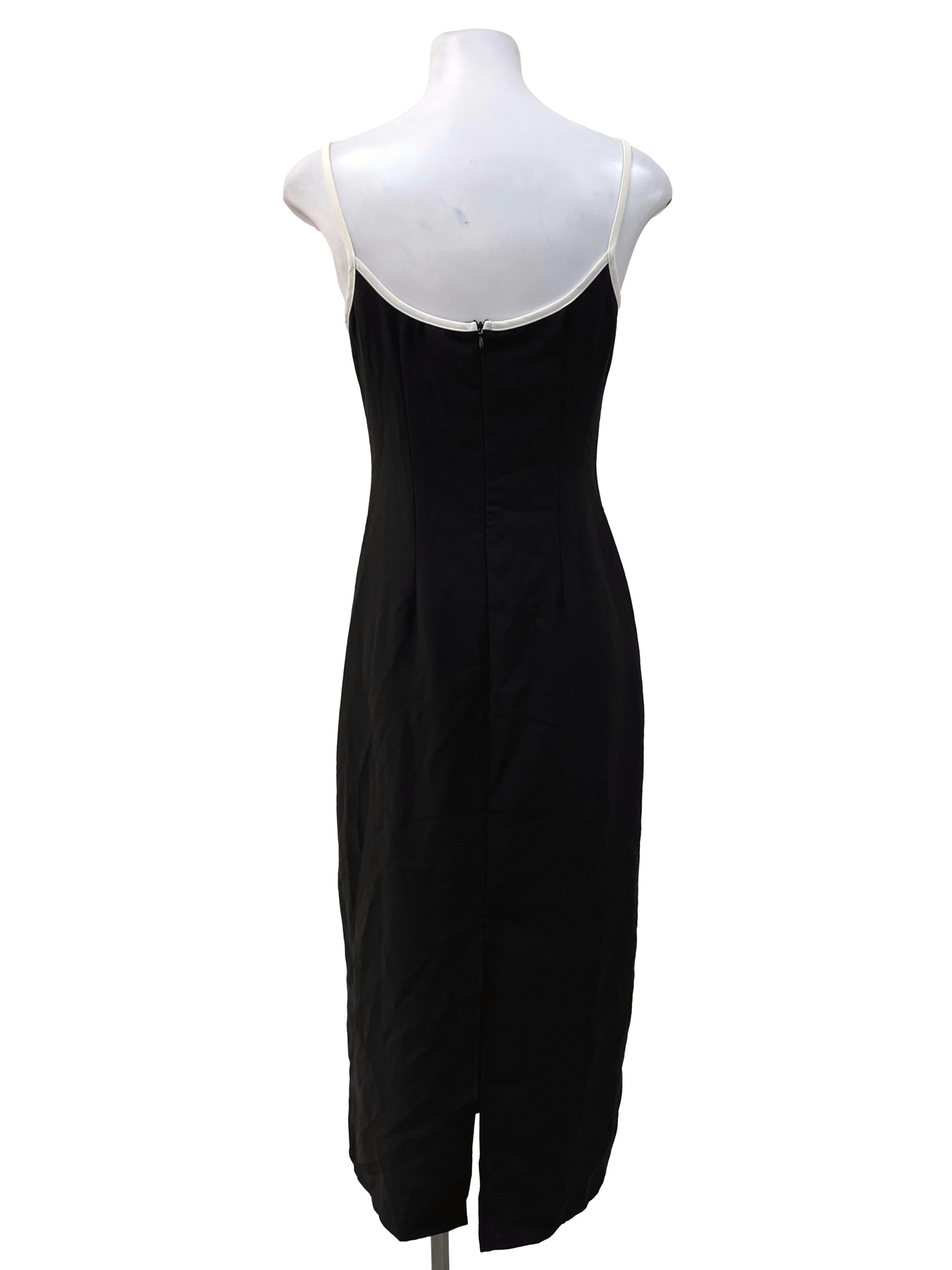 Black White Contrast Dress