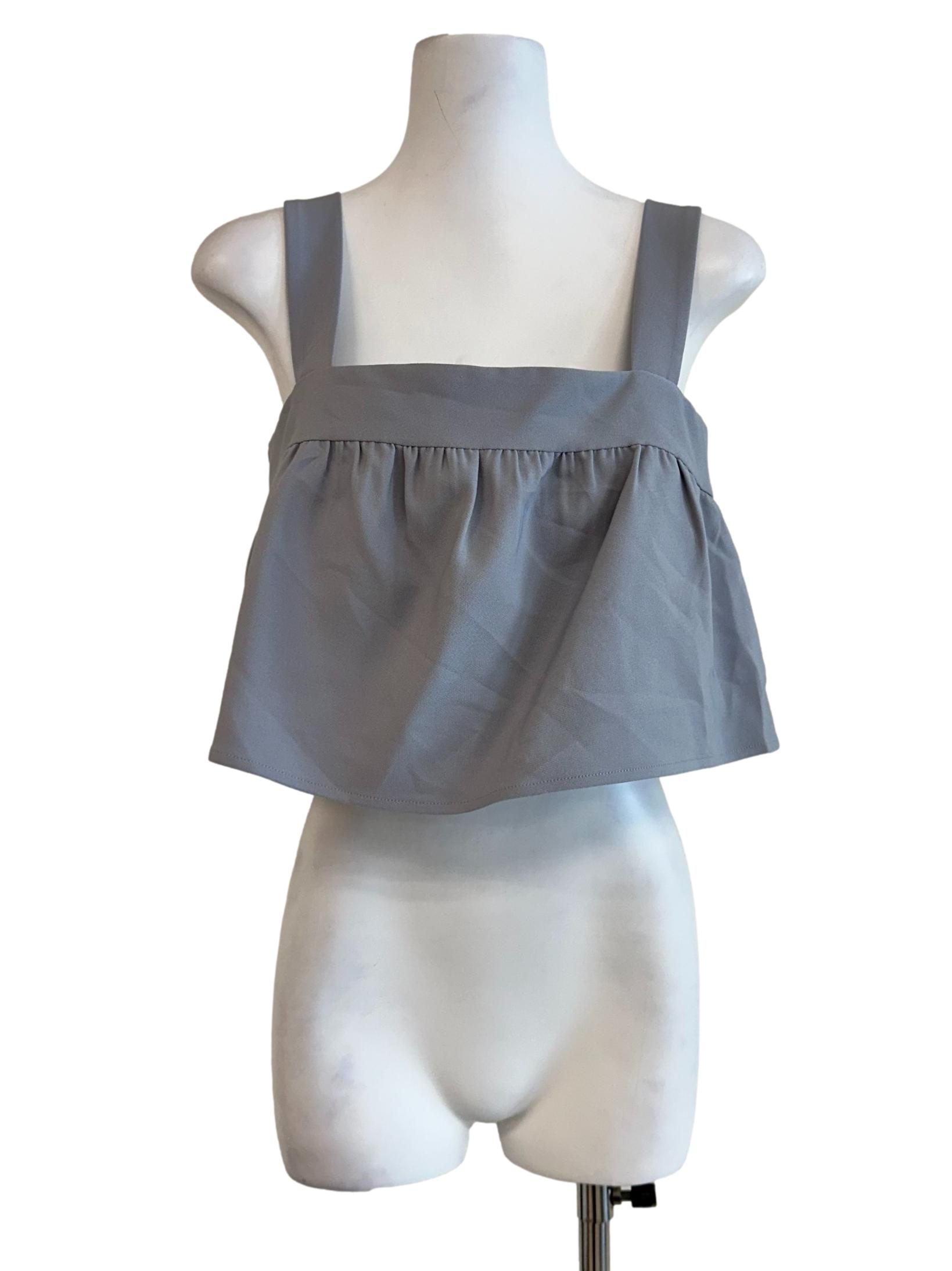Dove Grey Padded Sleeveless Top