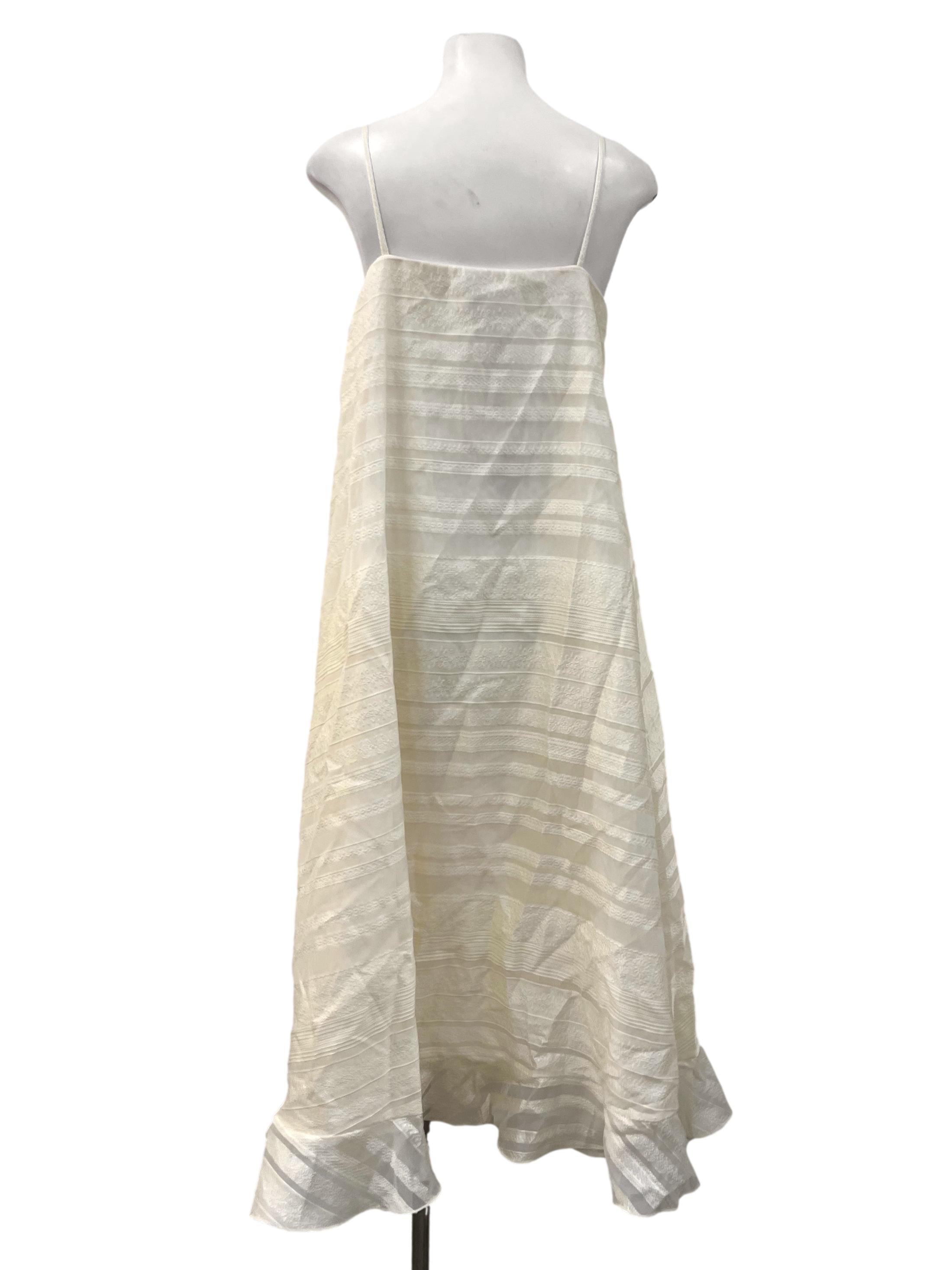 Cream Laced Tent Ruffle Dress