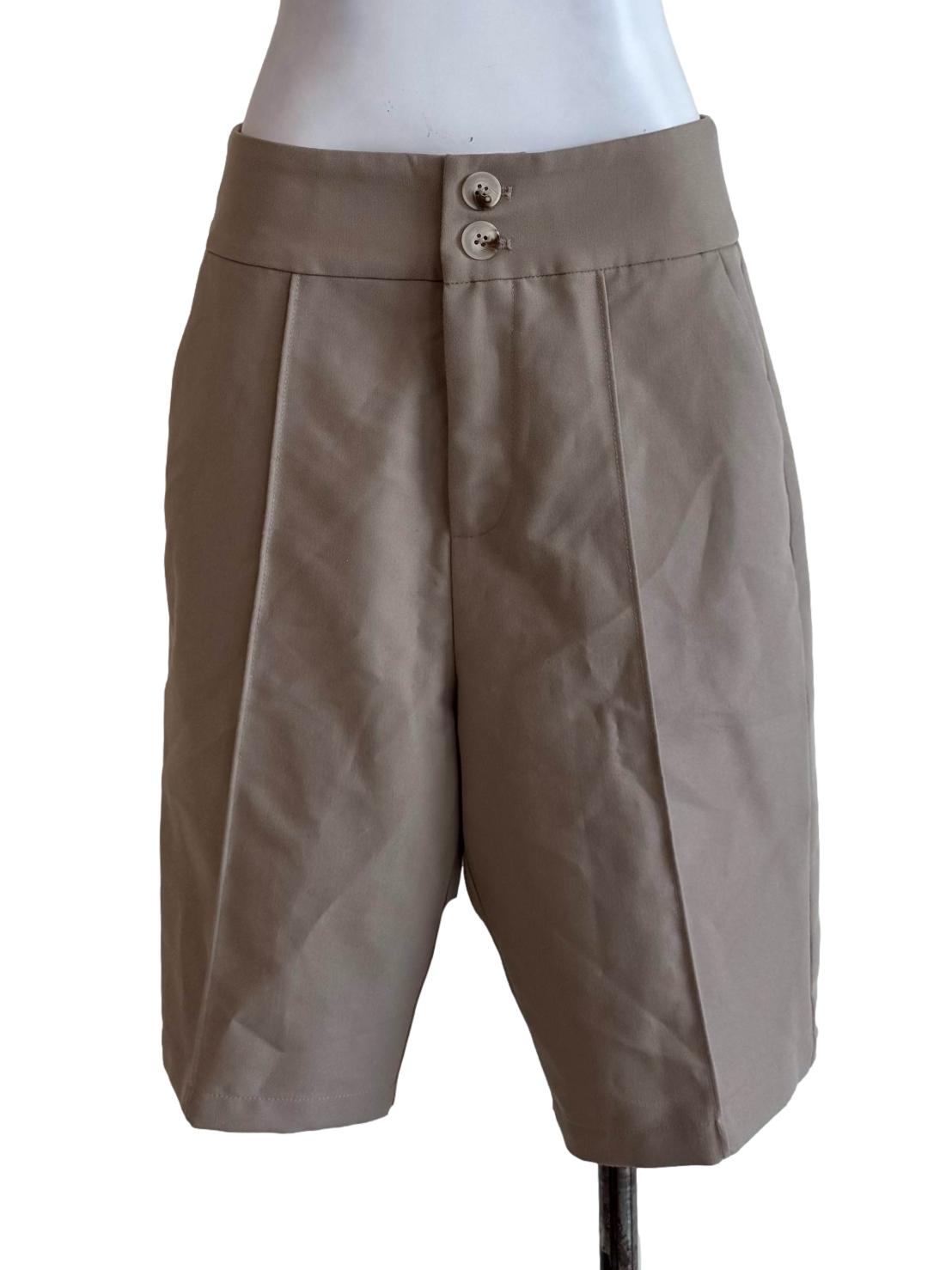 Sand Brown Two Button Short Pants