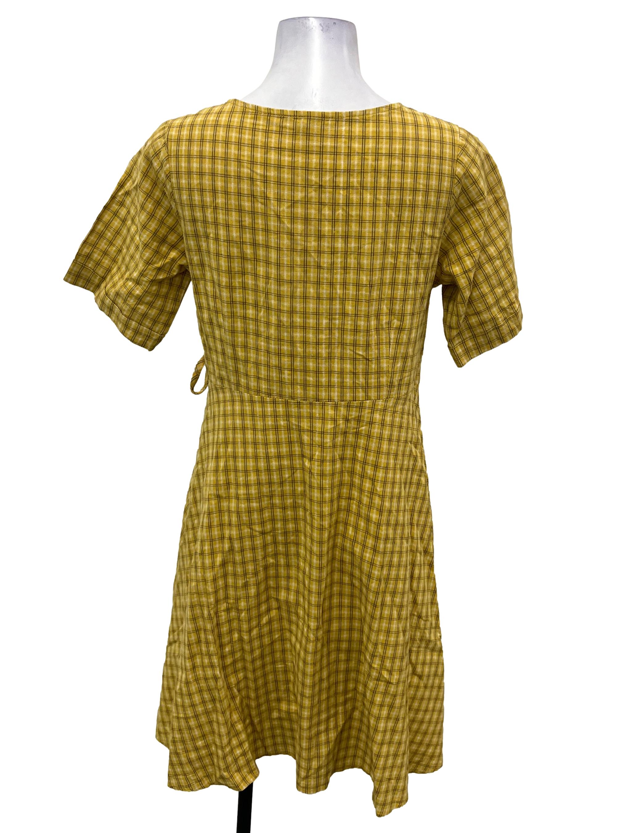 Yellow Grid Dress