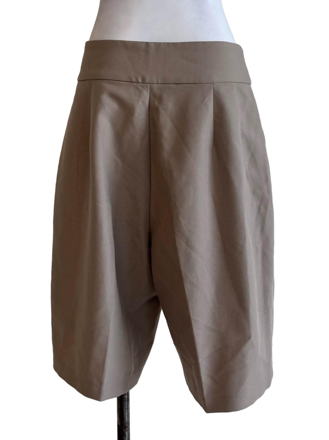 Sand Brown Two Button Short Pants