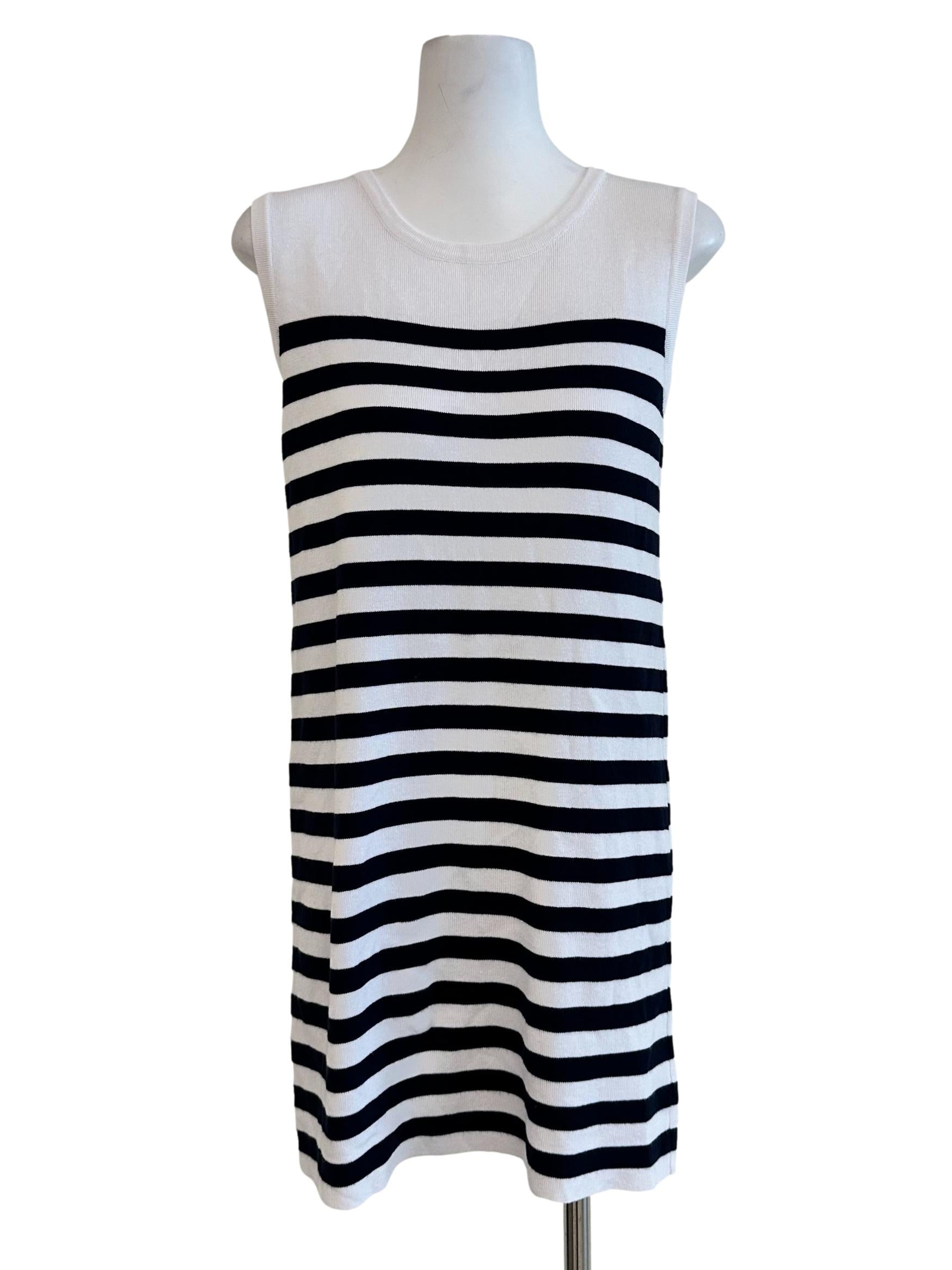Cotton White Stripes Mini Dress